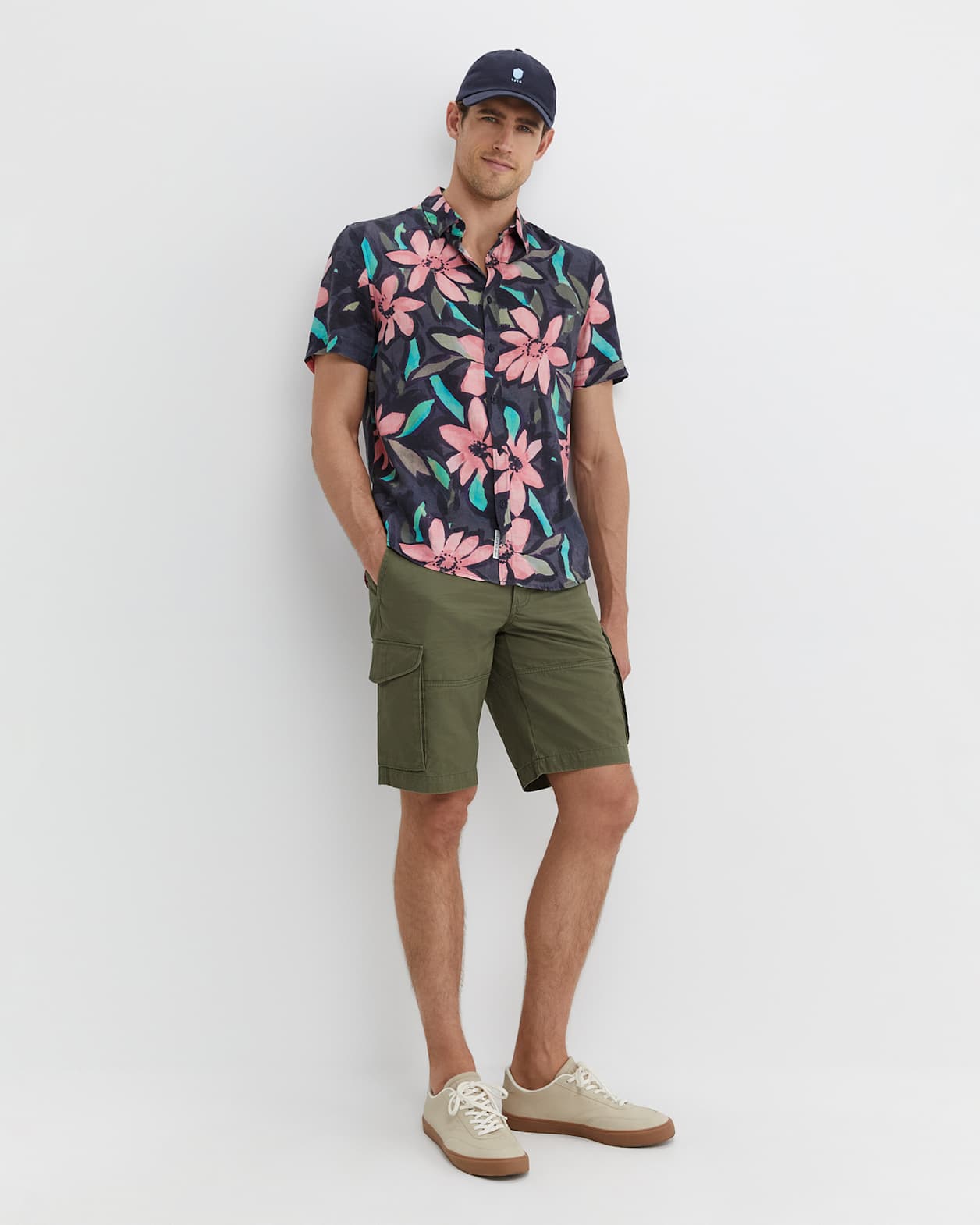 Lane Print Shirt in GREEN