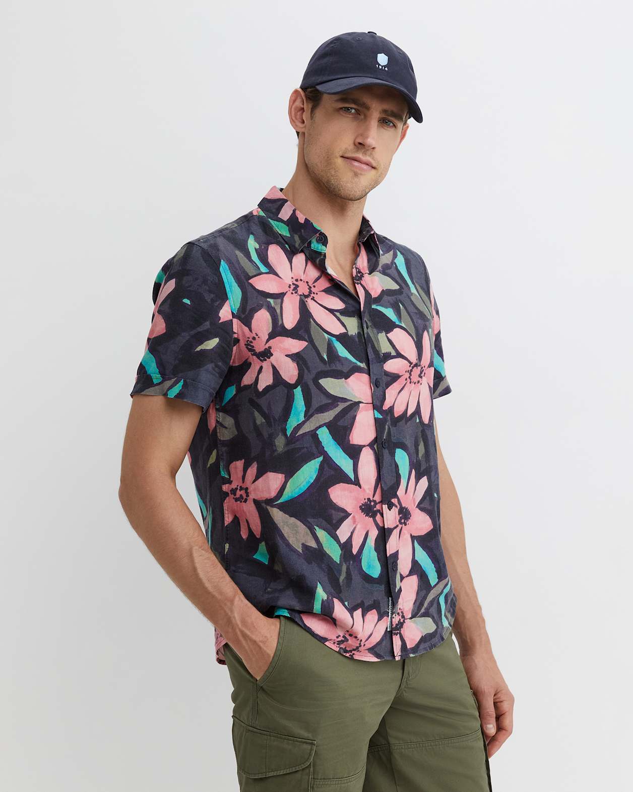 Lane Print Shirt in GREEN