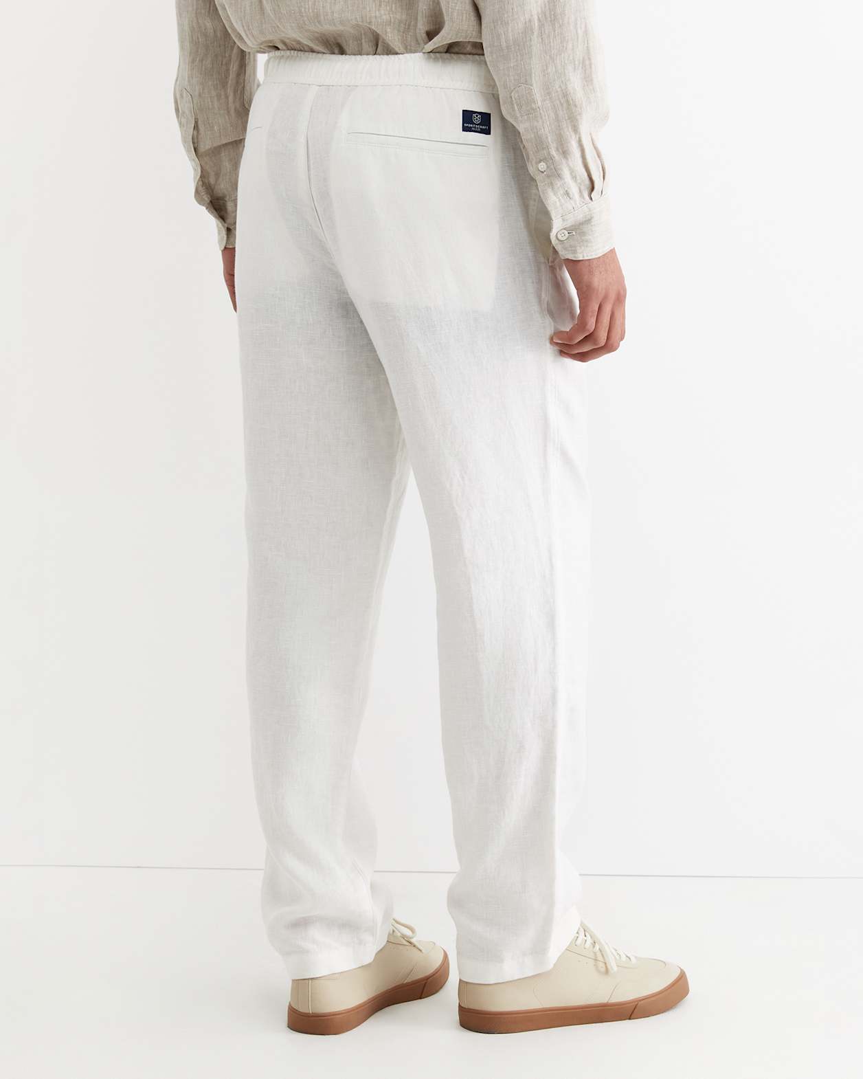 Caffery Linen Pant in WHITE