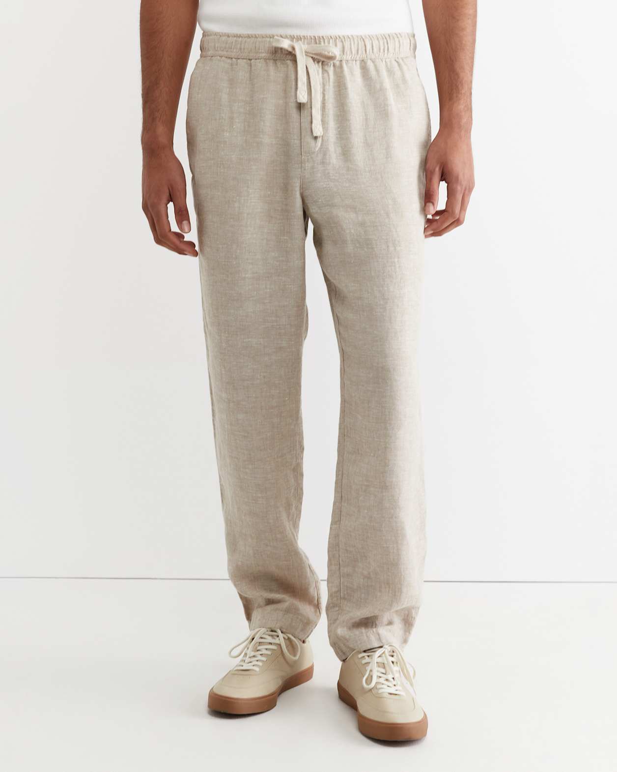 Caffery Yarn Dyed Linen Pant in CAPPUCCINO