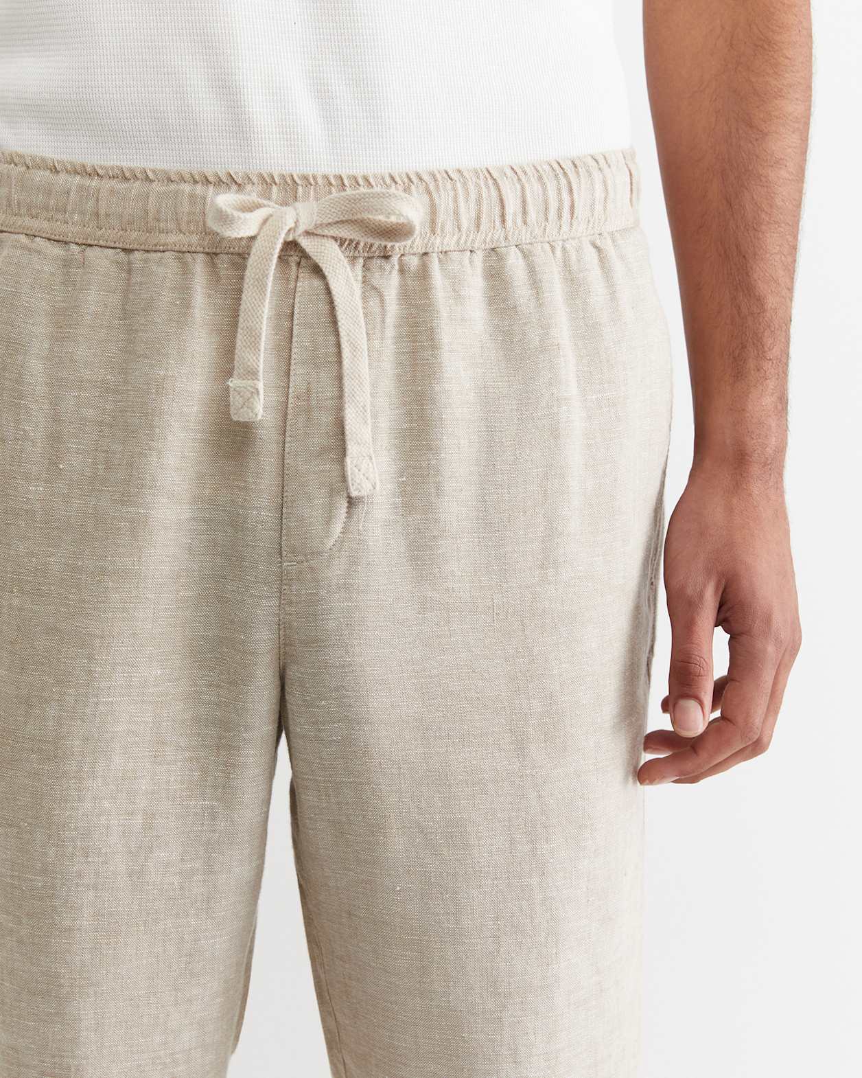 Caffery Yarn Dyed Linen Pant in CAPPUCCINO