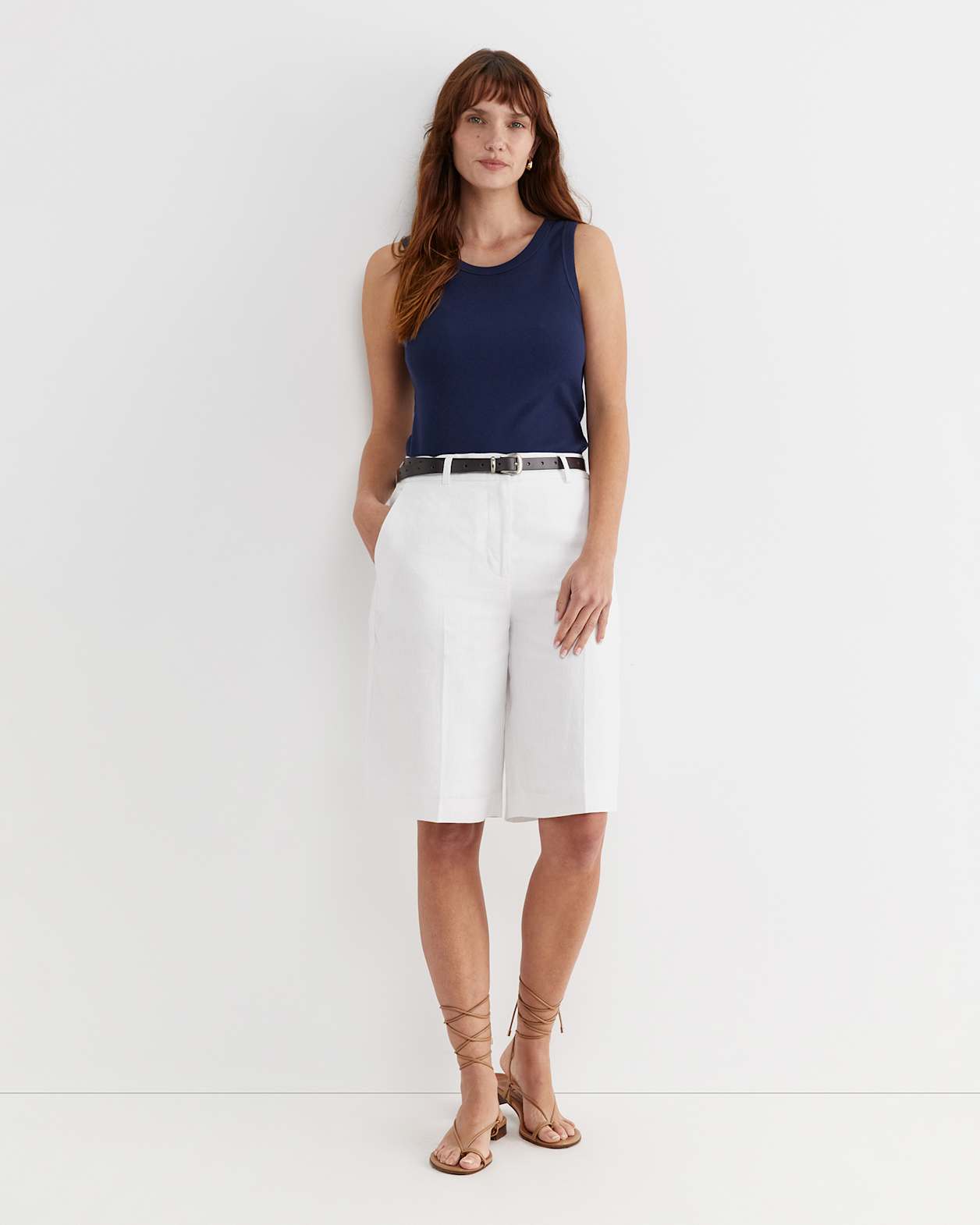 Julia Rib Tank in NAVY