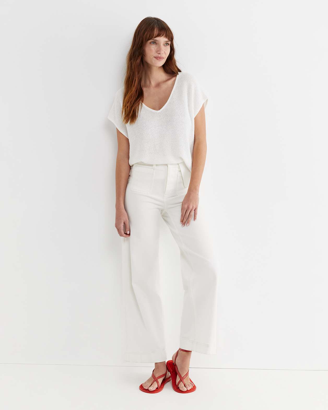 Nili Wide Leg Jean in IVORY