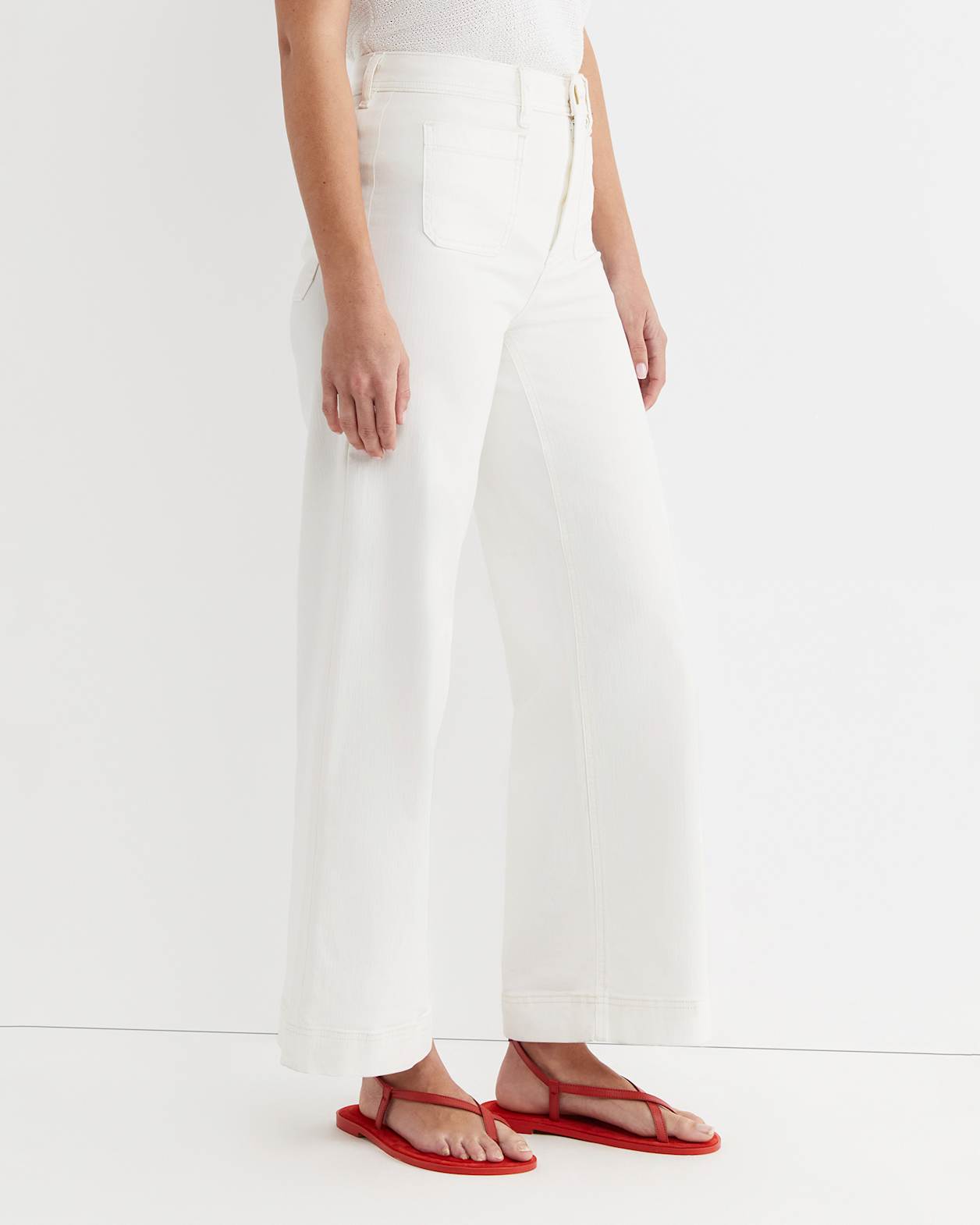 Nili Wide Leg Jean in IVORY