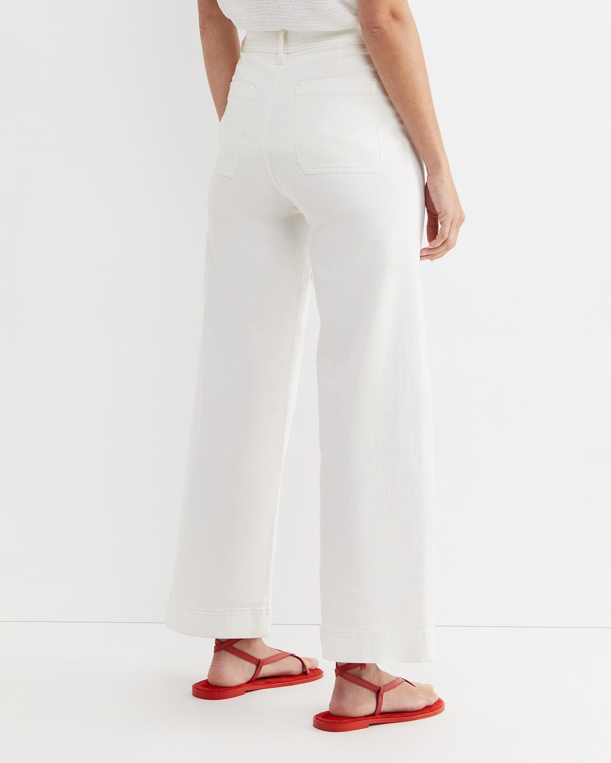 Nili Wide Leg Jean in IVORY