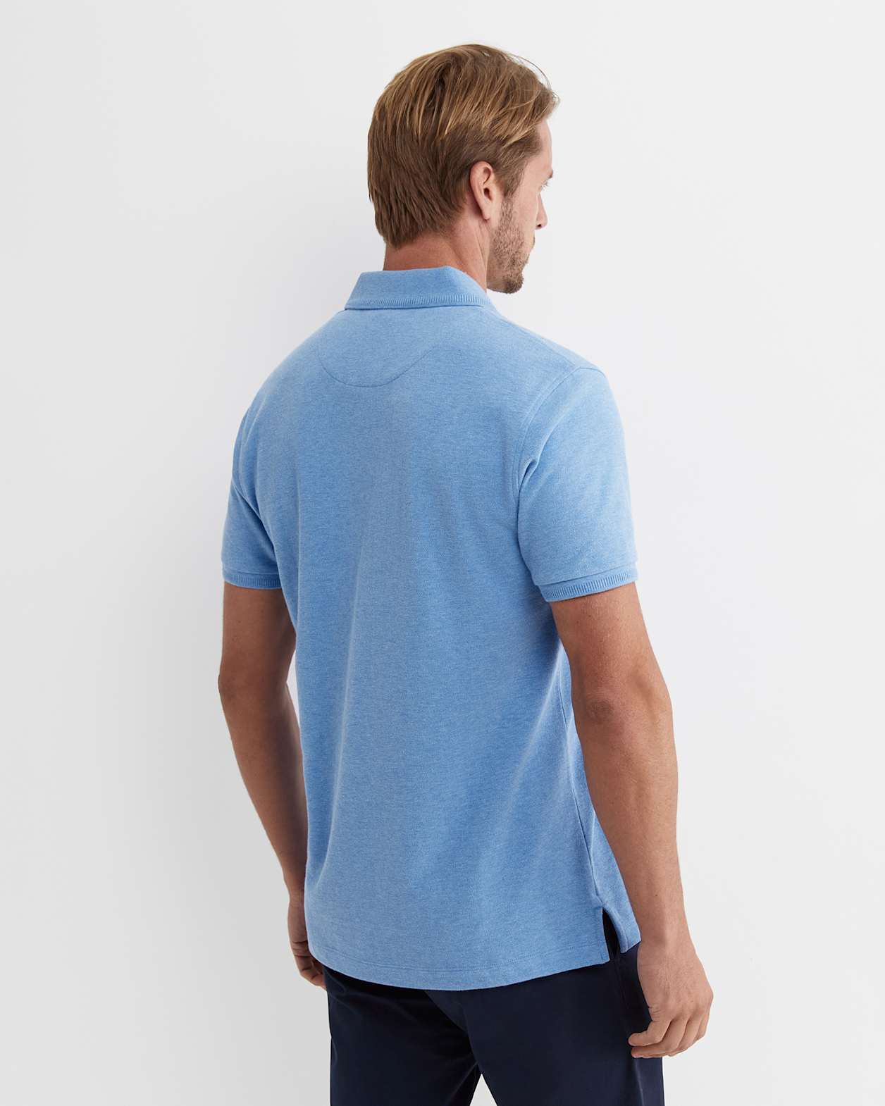 SC Melange Pique Polo in BLUE MELANGE