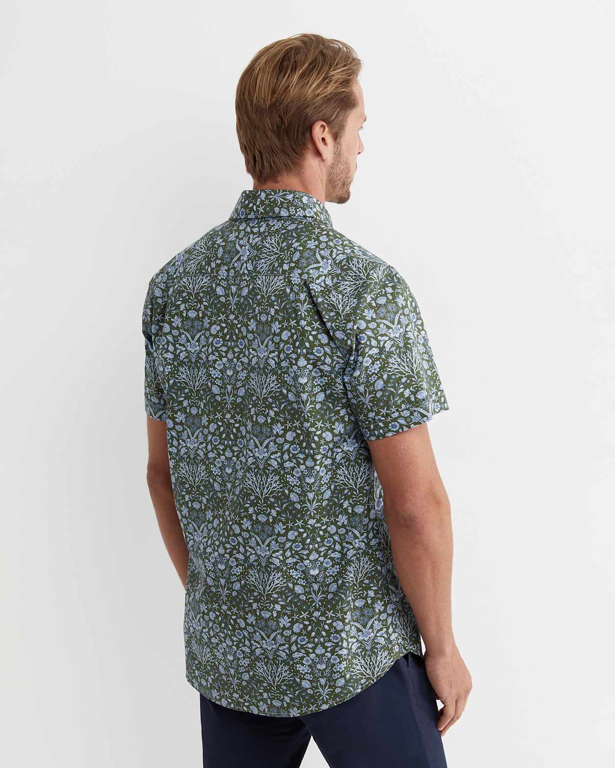 Lex Short Sleeve Liberty Shirt in KHAKI