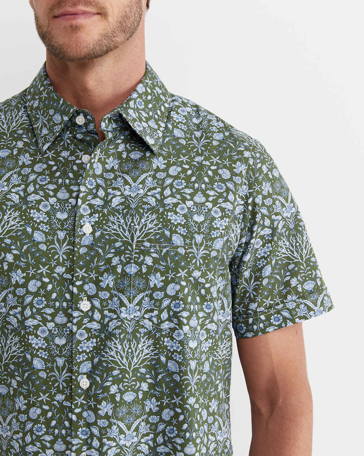 Lex Short Sleeve Liberty Shirt in KHAKI