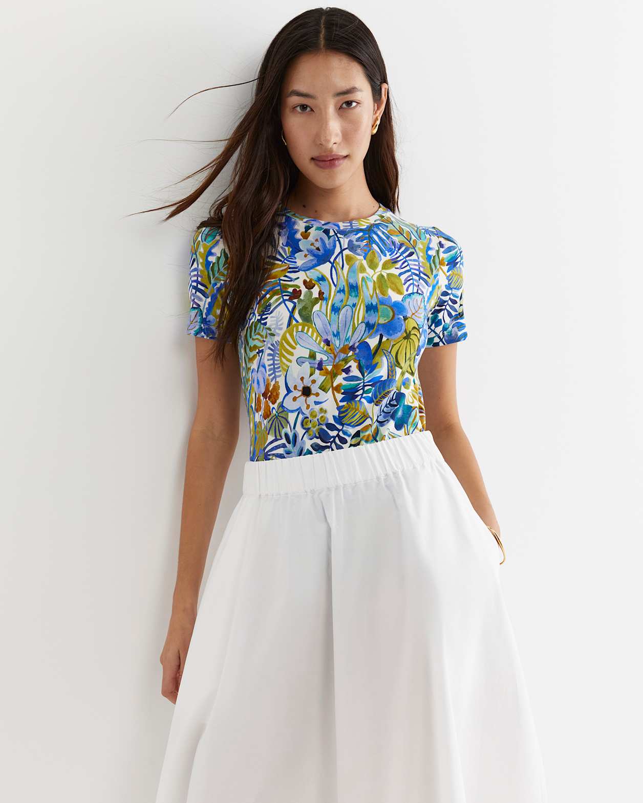 Jungle Short Sleeve Liberty Tee in BLUE MULTI