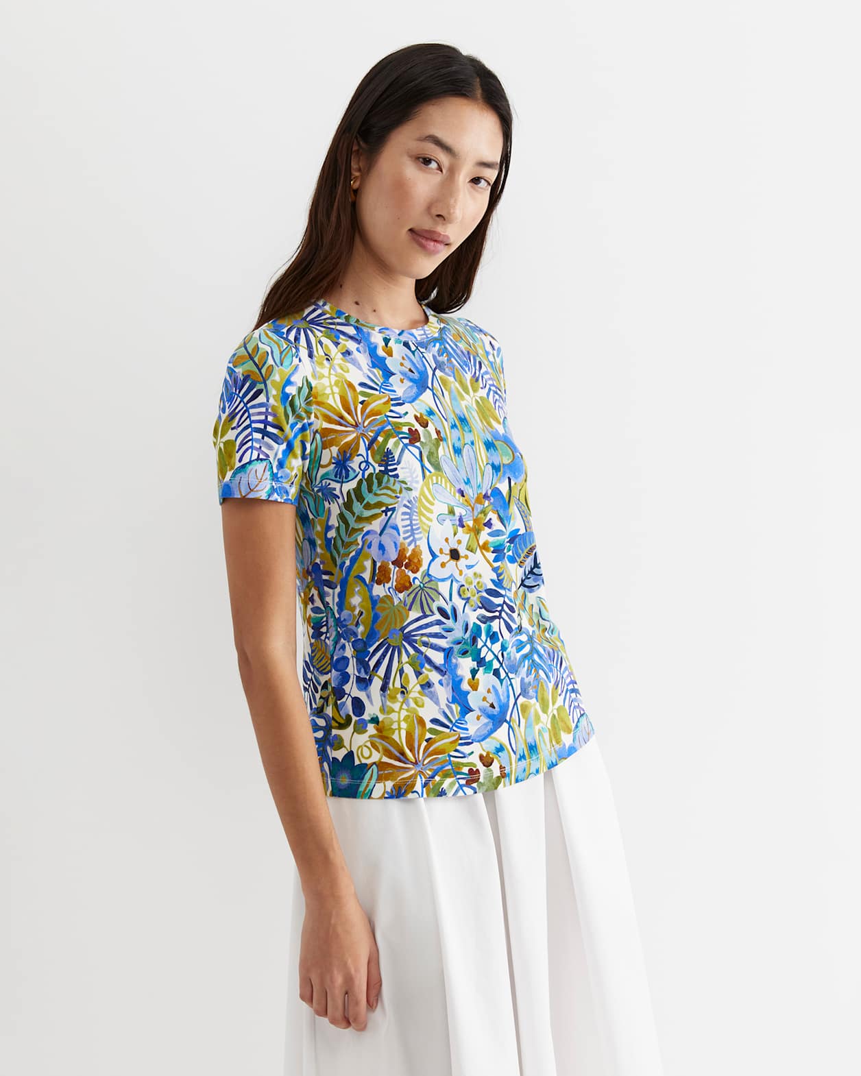 Jungle Short Sleeve Liberty Tee in BLUE MULTI