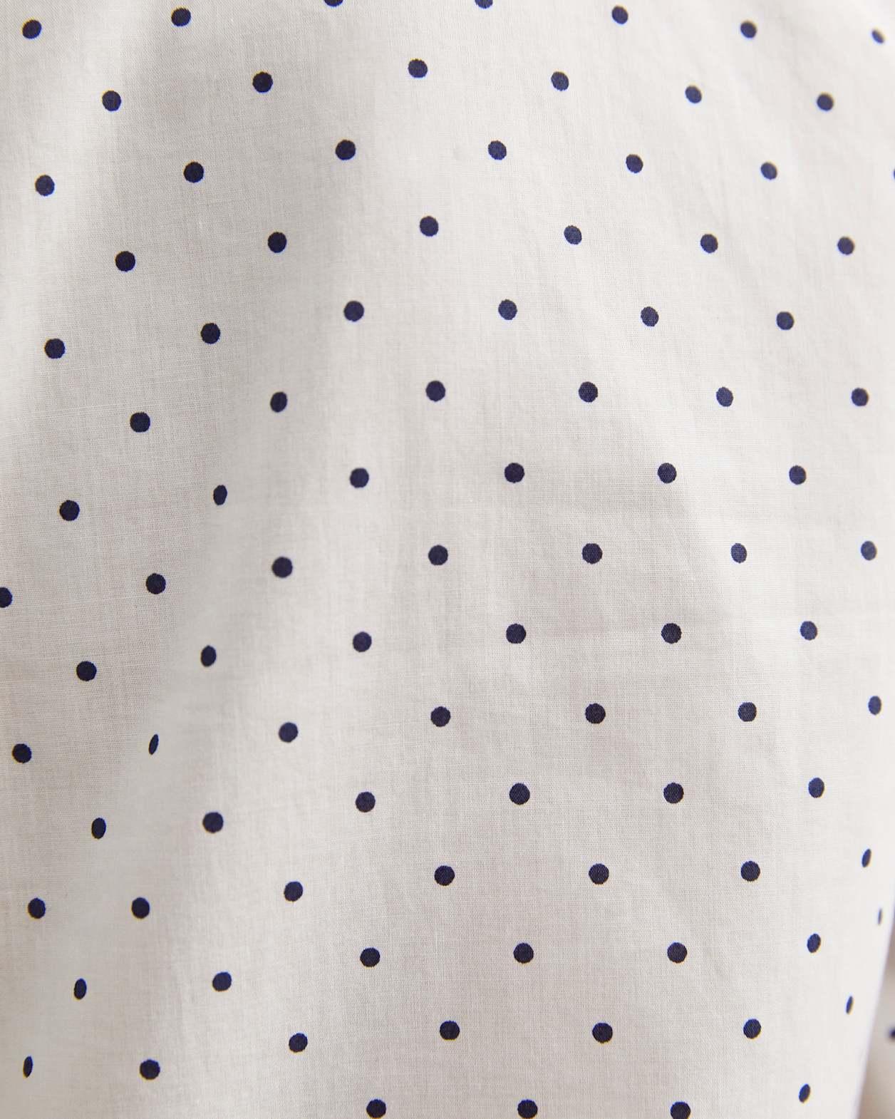 Spot Long Sleeve Lily Voile Shirt in WHITE/NAVY