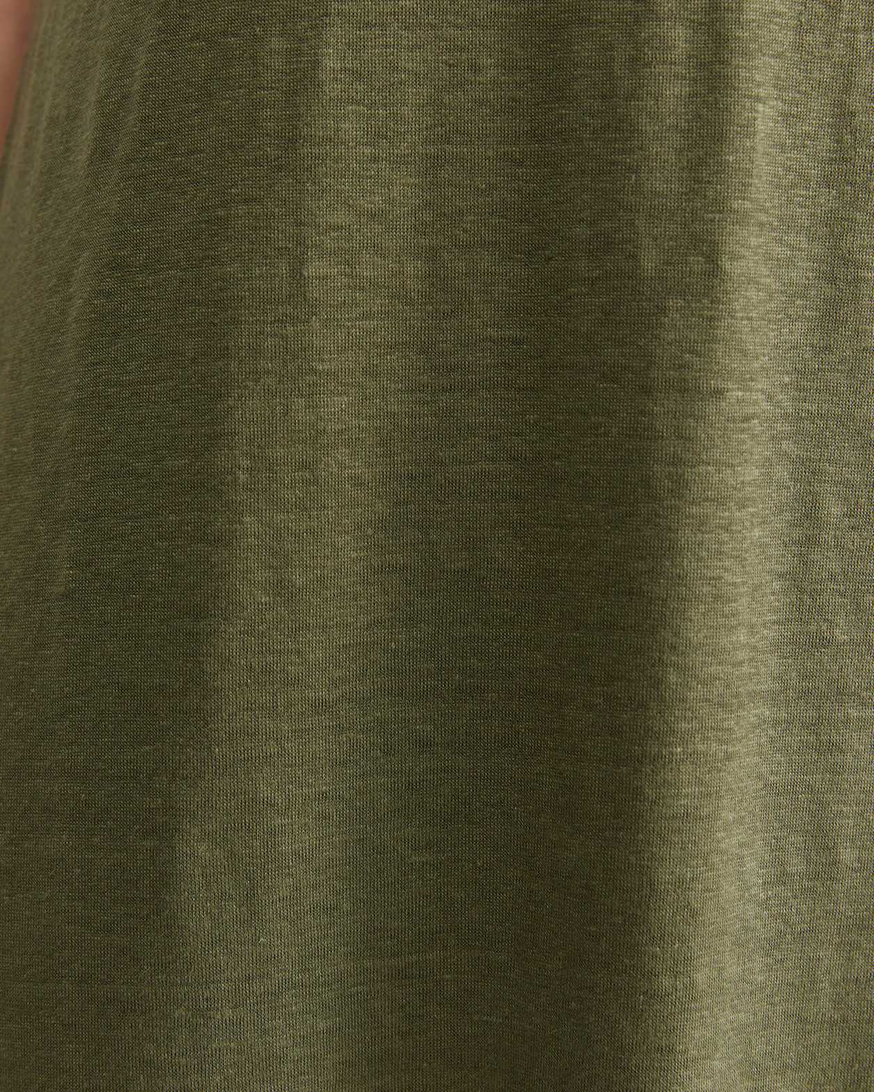 Tonia Linen Tank Midi Dress in KHAKI