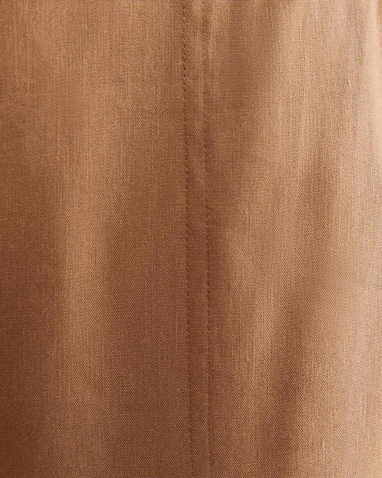 Rosa Lace Trim Linen Pant in TAN