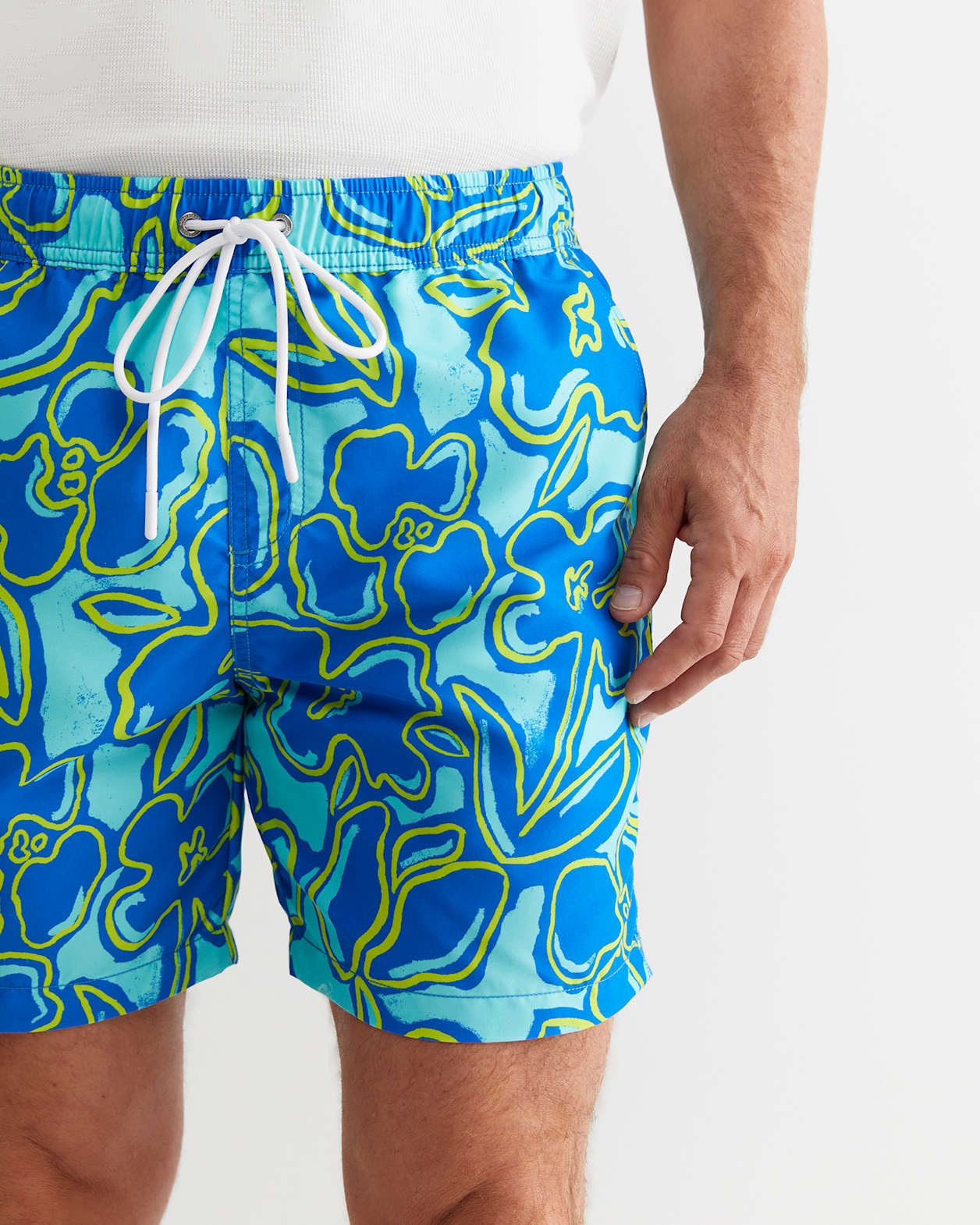 Giles Swim Short in BLUE MULTI