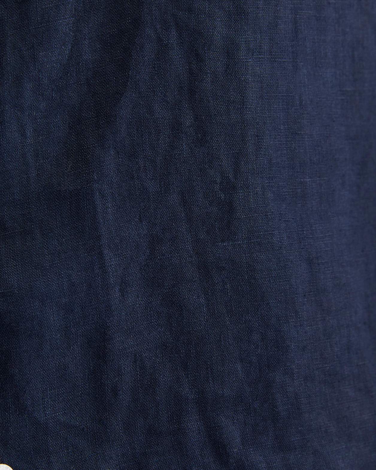 Short Sleeve Stanton Linen Shirt in NAVY