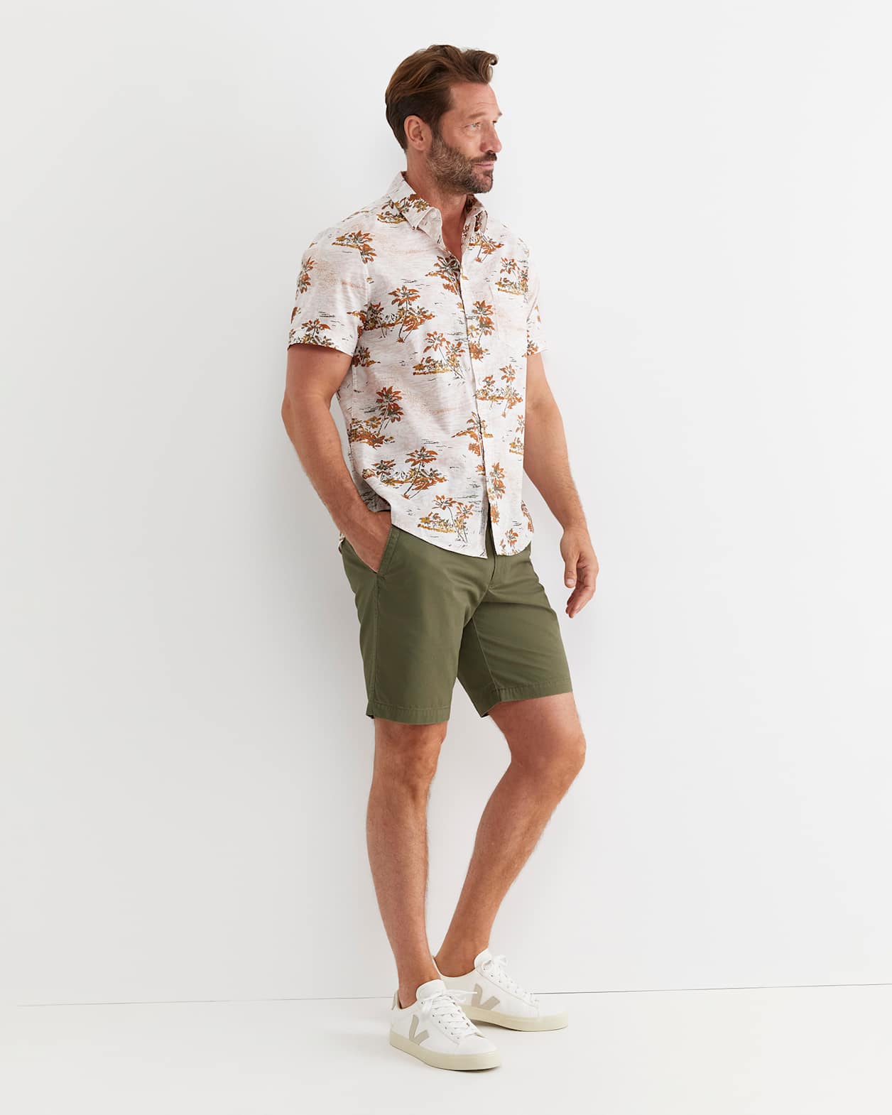 Somers Short Sleeve Cotton Shirt in MULTI