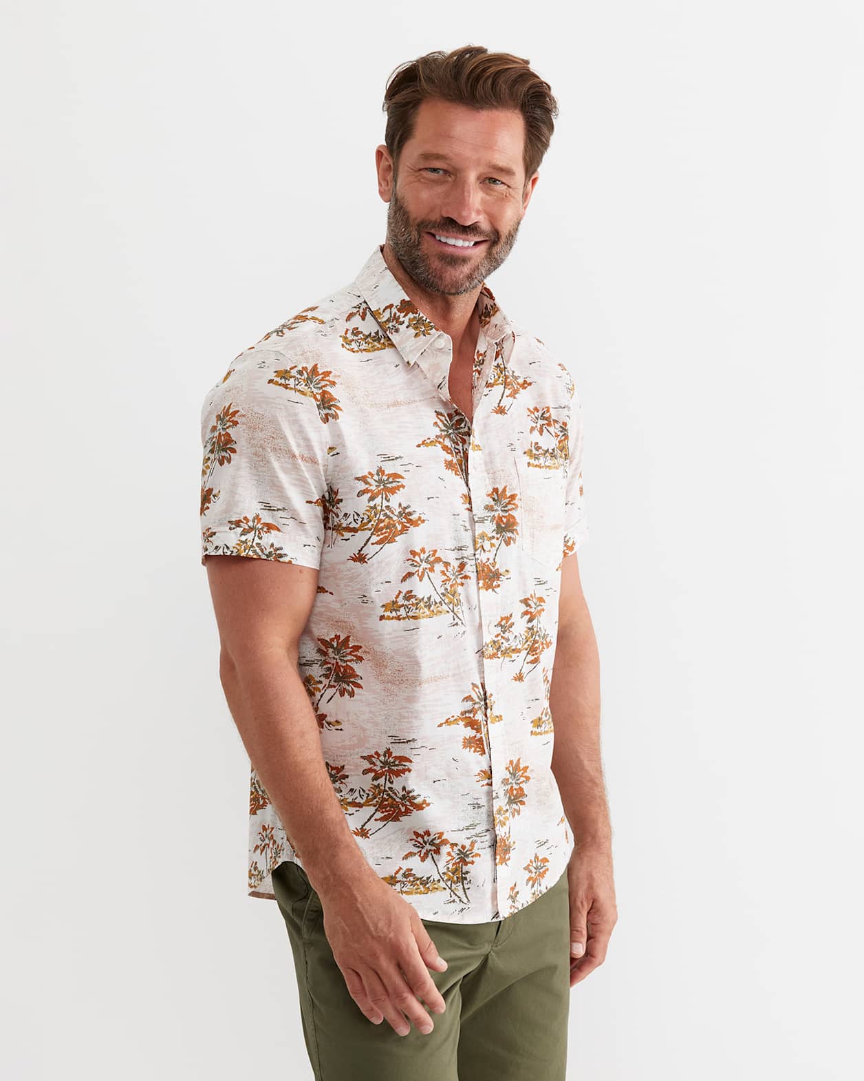 Somers Short Sleeve Cotton Shirt in MULTI