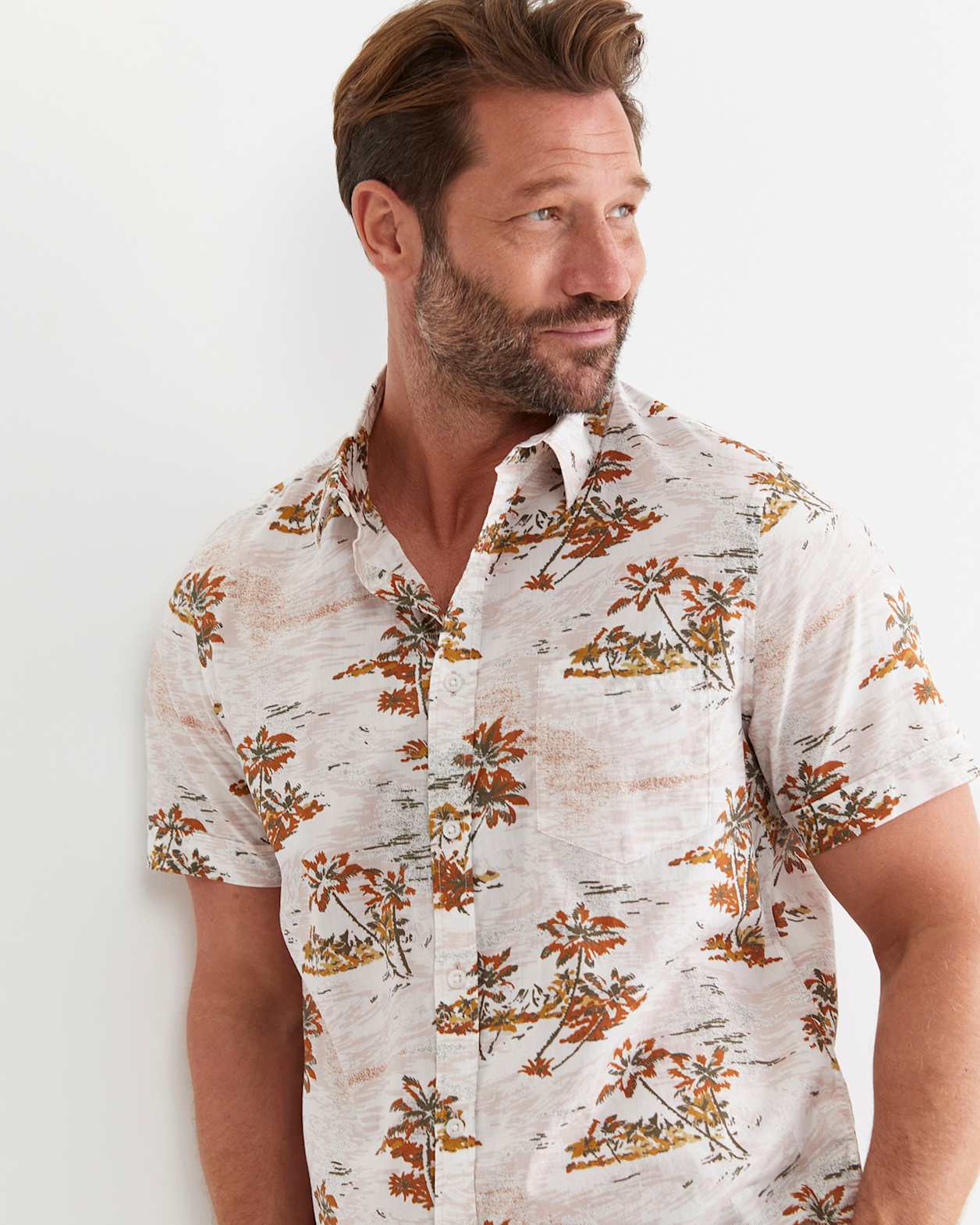 Somers Short Sleeve Cotton Shirt in MULTI