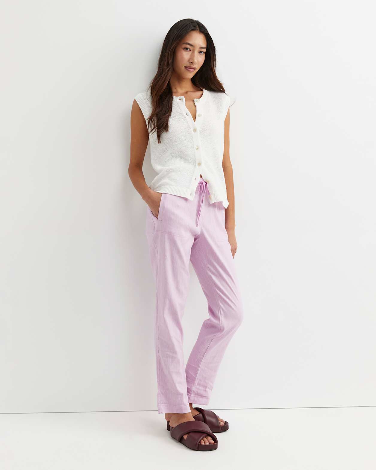 Rosa Linen Pant in ORCHID