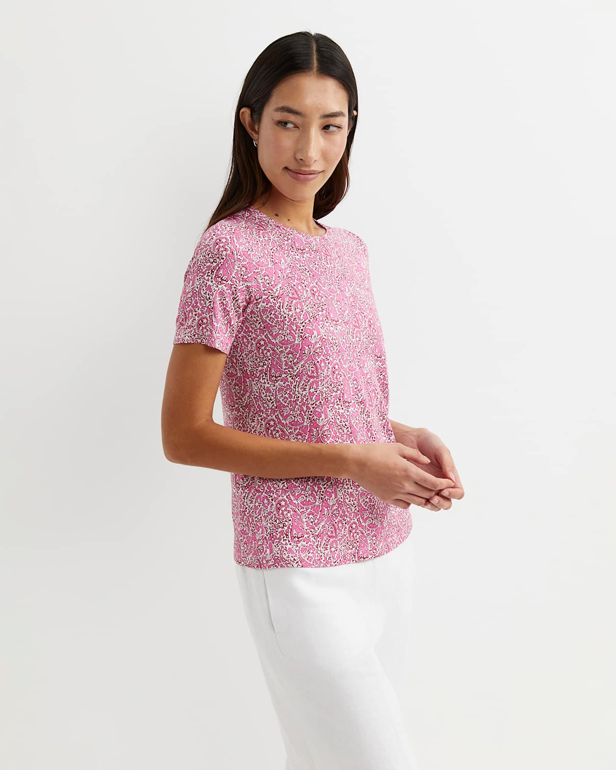 Laurel Short Sleeve Liberty Tee in PINK MULTI