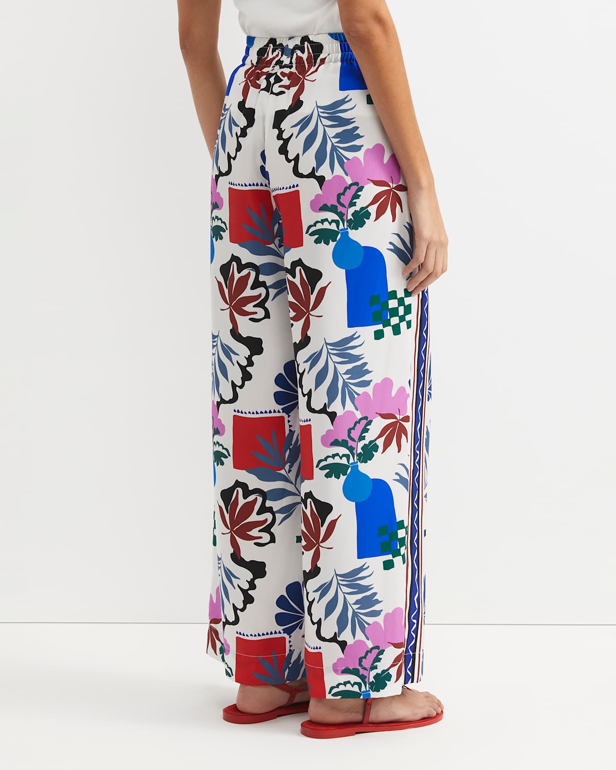 Marika Wide Leg Pant in PINK MULTI