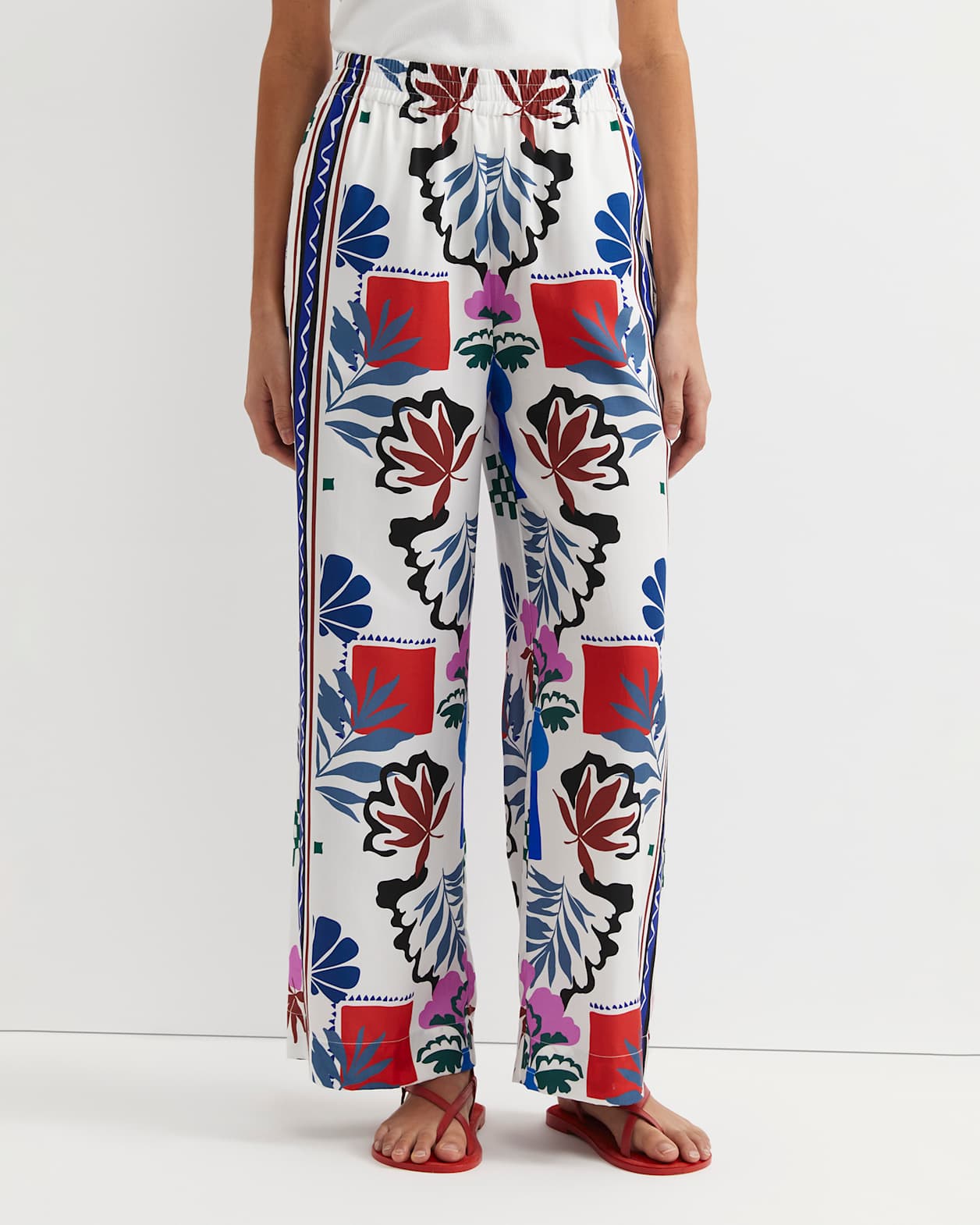 Marika Wide Leg Pant in PINK MULTI