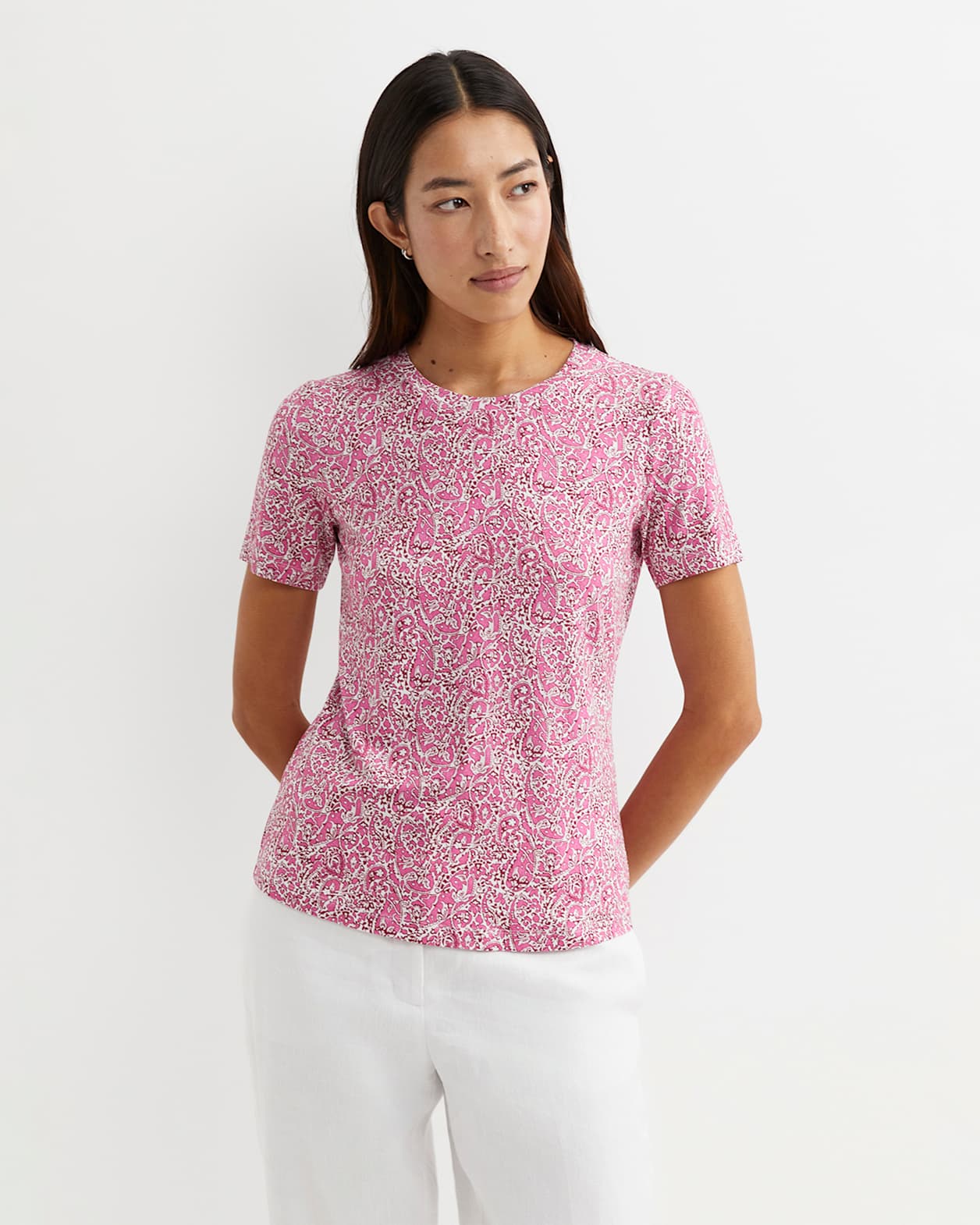 Laurel Short Sleeve Liberty Tee in PINK MULTI
