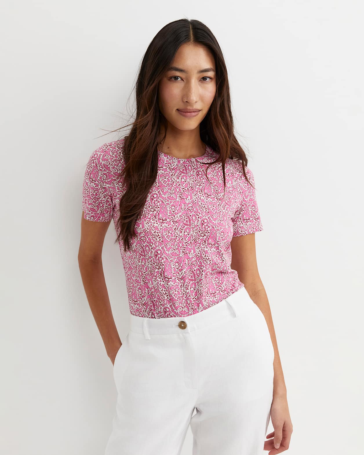 Laurel Short Sleeve Liberty Tee in PINK MULTI