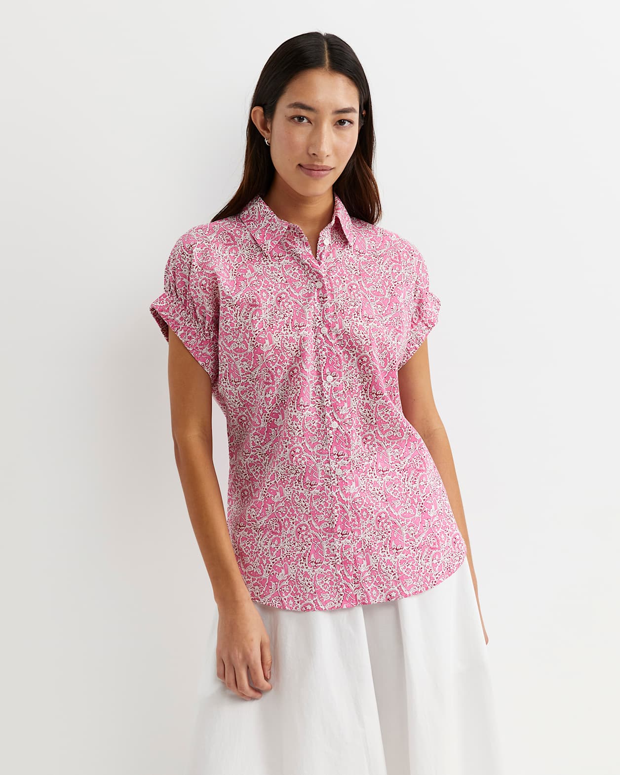 Laurel Short Sleeve Liberty Shirt in PINK MULTI