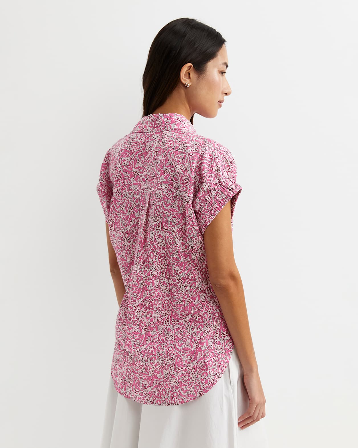 Laurel Short Sleeve Liberty Shirt in PINK MULTI