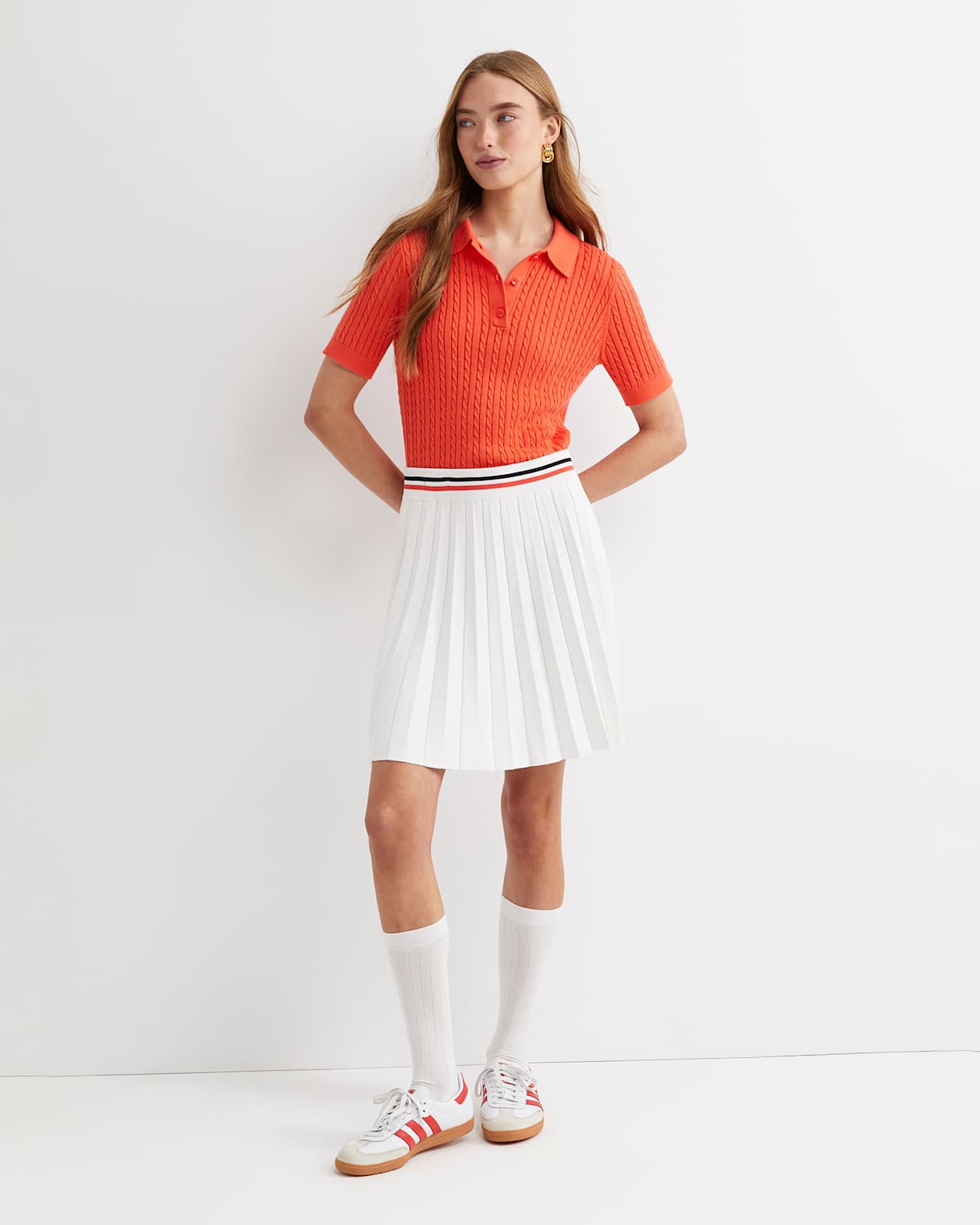 Elka Cable Polo in ORANGE