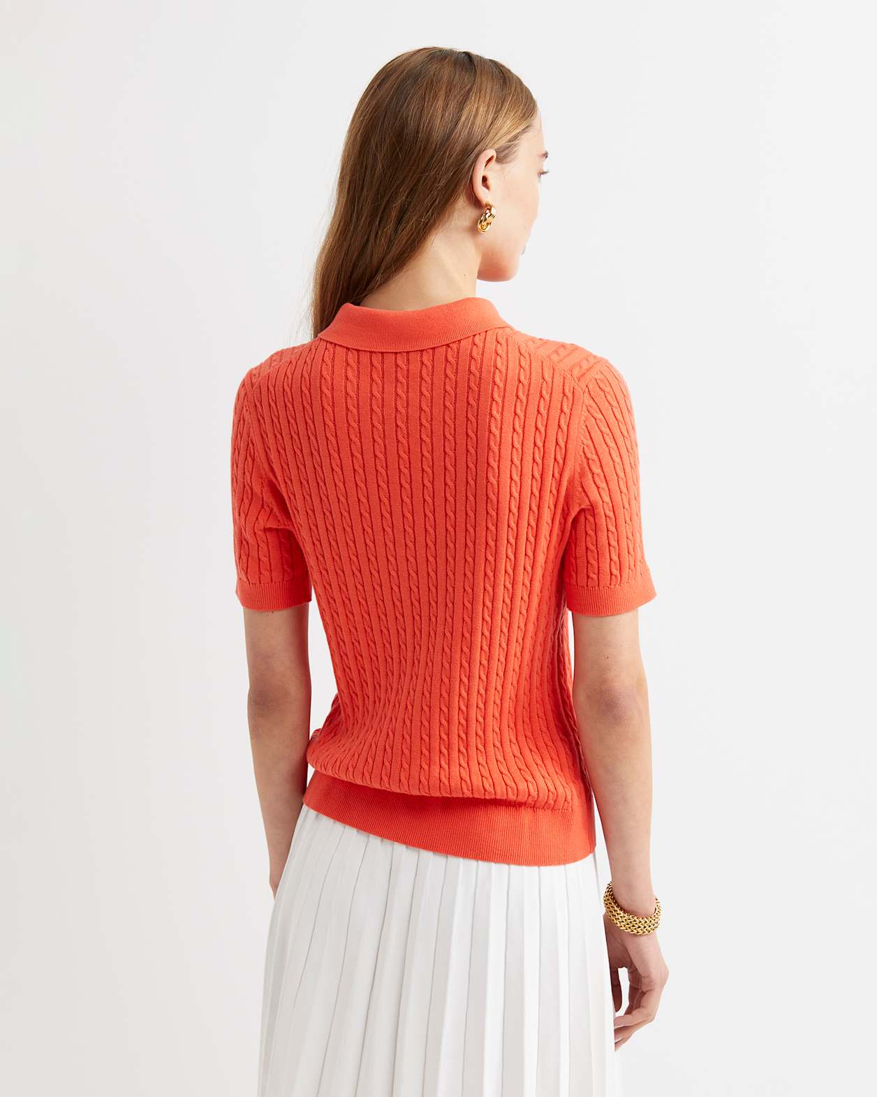 Elka Cable Polo in ORANGE