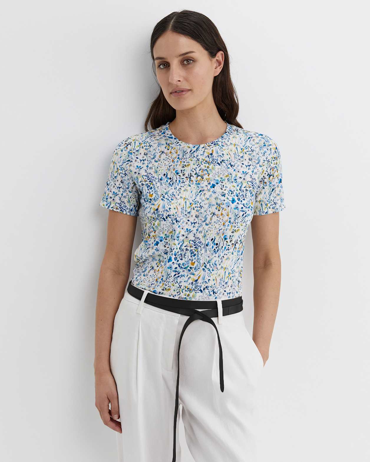 Lara Wrap Leather Belt in BLACK