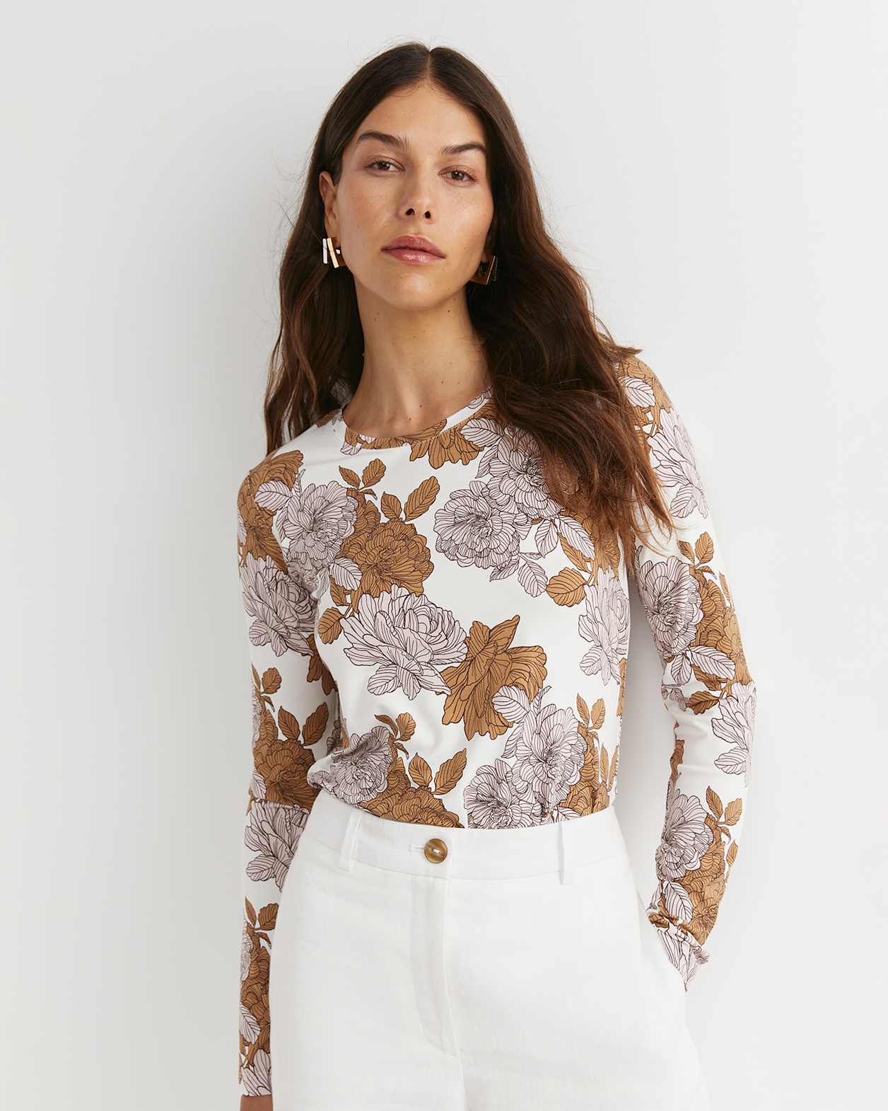 Miranda Magic Long Sleeve Tee in TAN
