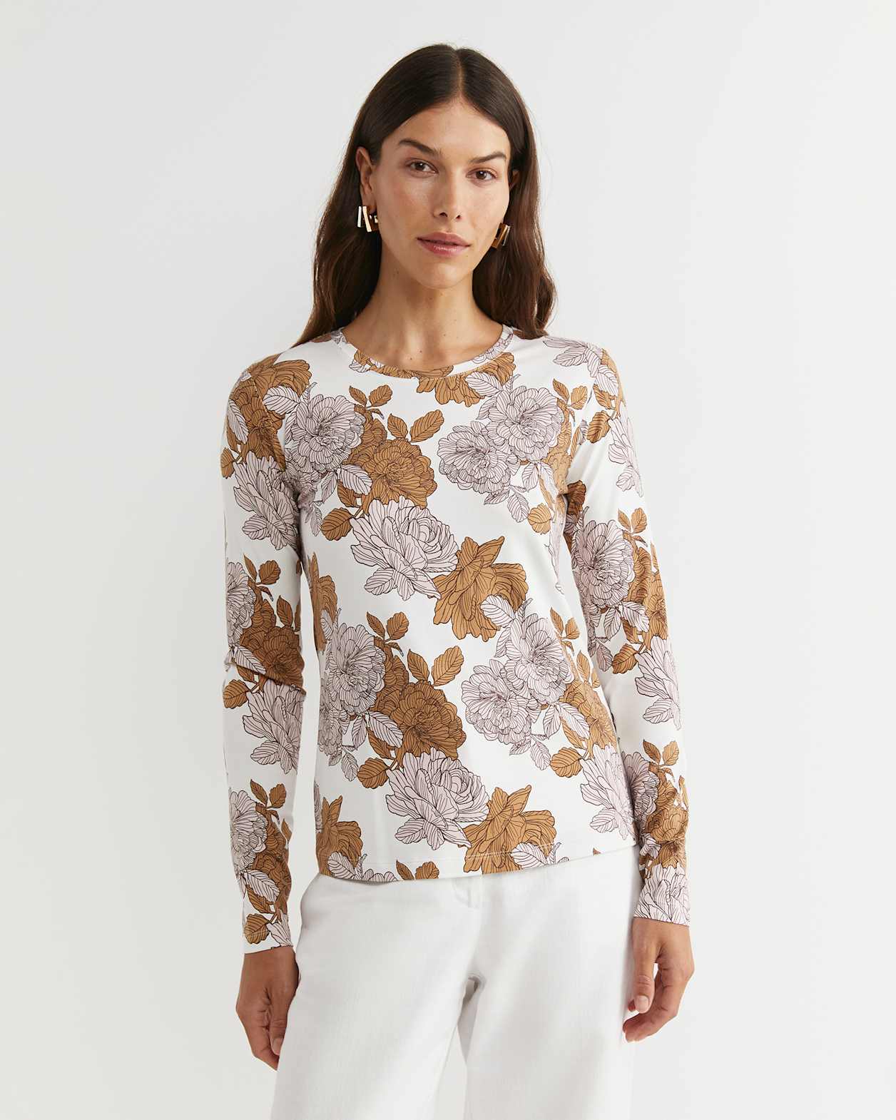 Miranda Magic Long Sleeve Tee in TAN