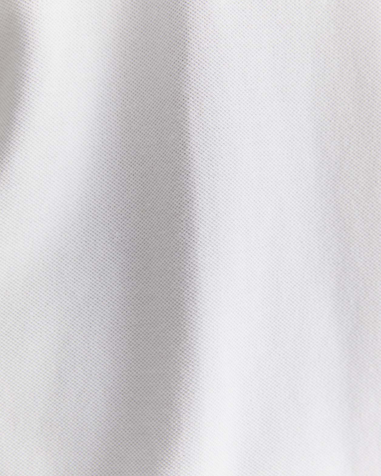 SC Tipped Pique Polo in WHITE