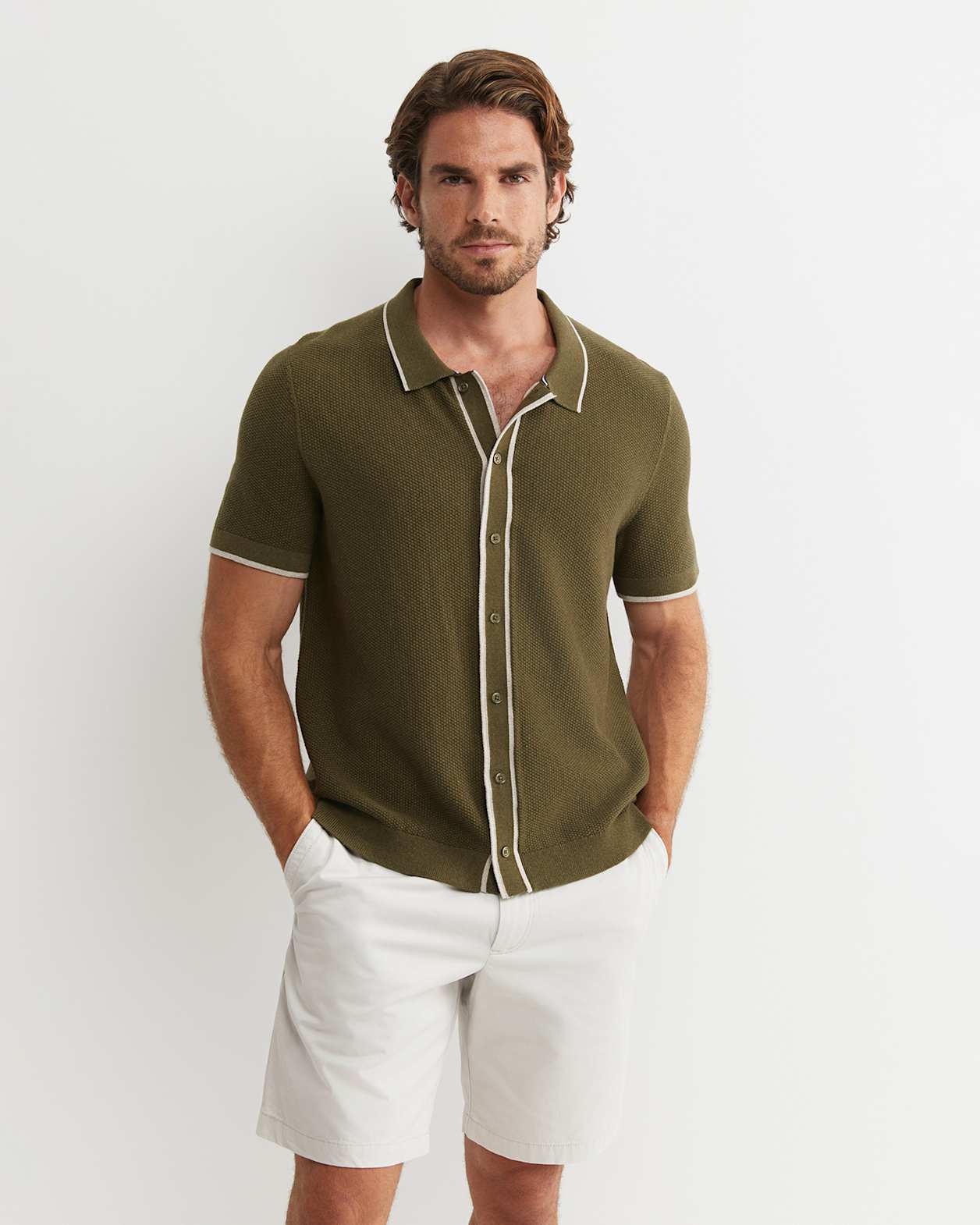Supple Short Sleeve Shirt in KHAKI