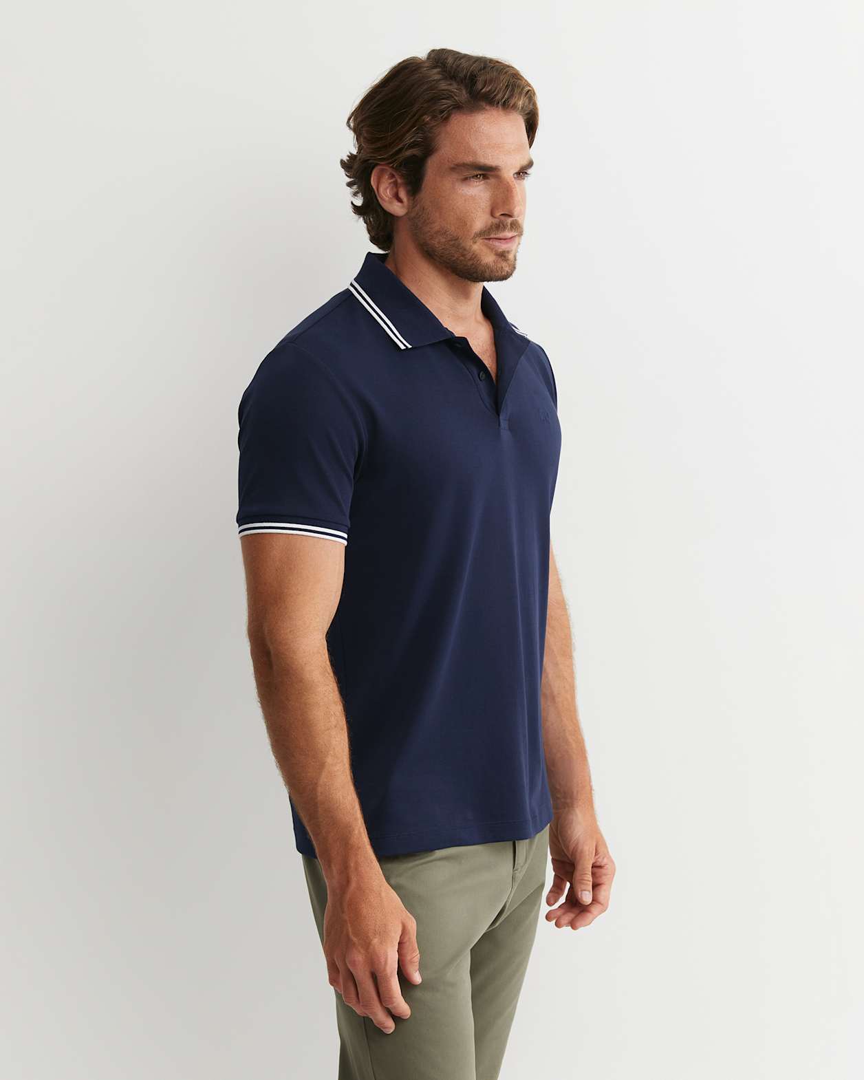 Manning Short Sleeve Polo in NAVY