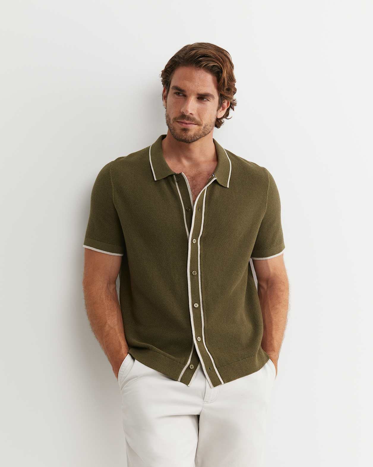 Supple Short Sleeve Shirt in KHAKI