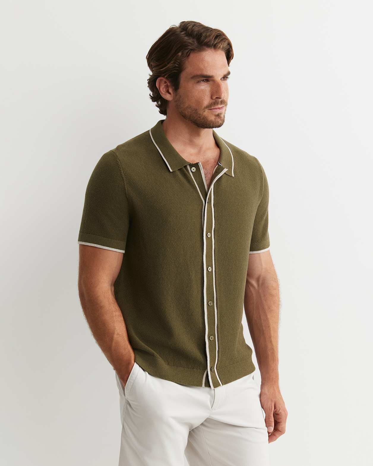 Supple Short Sleeve Shirt in KHAKI