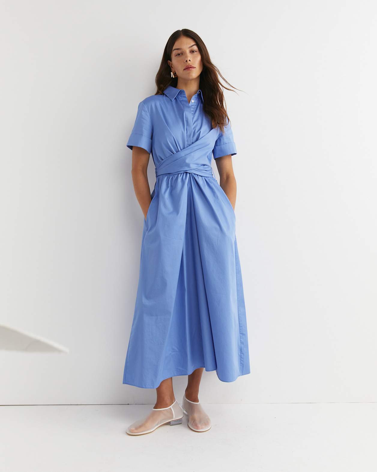 Etta Twist Maxi Dress in BELLE BLUE