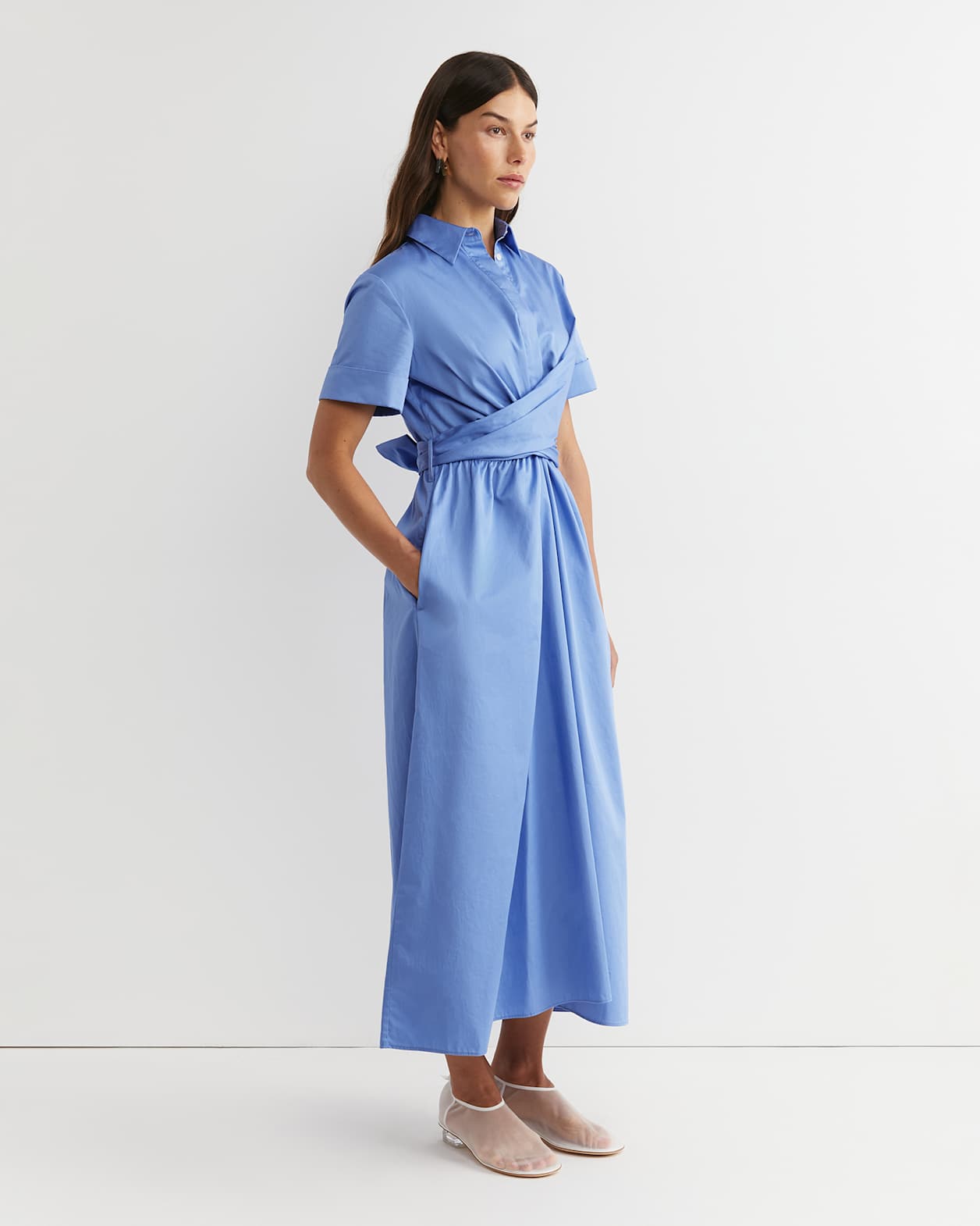 Etta Twist Maxi Dress in BELLE BLUE