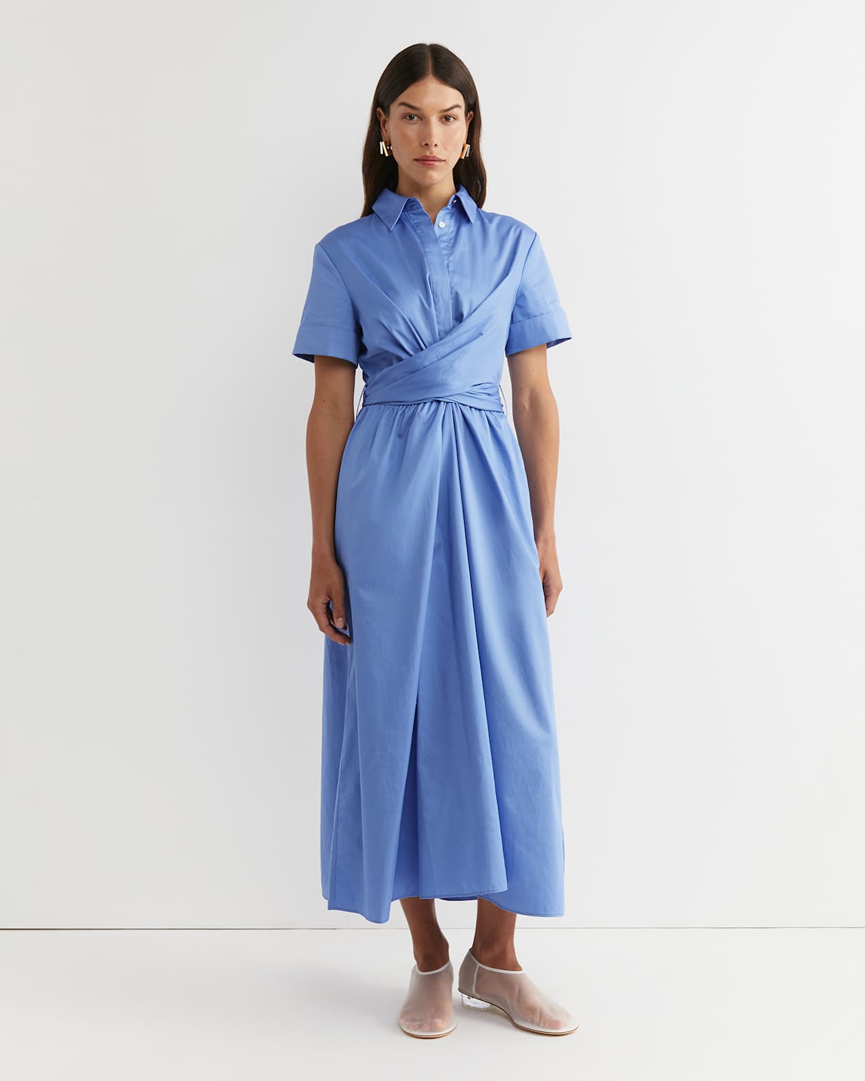 Etta Twist Maxi Dress in BELLE BLUE