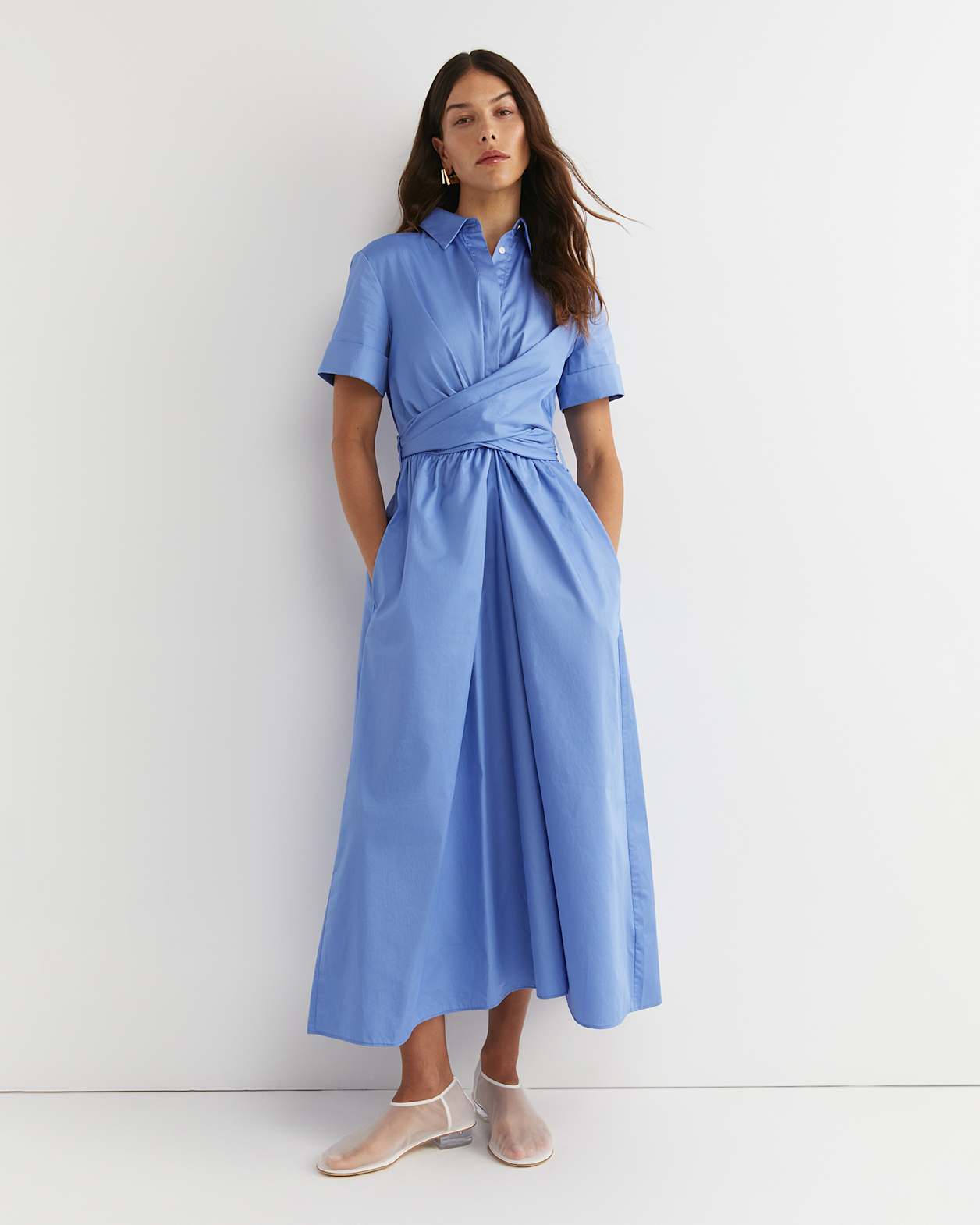 Etta Twist Maxi Dress in BELLE BLUE
