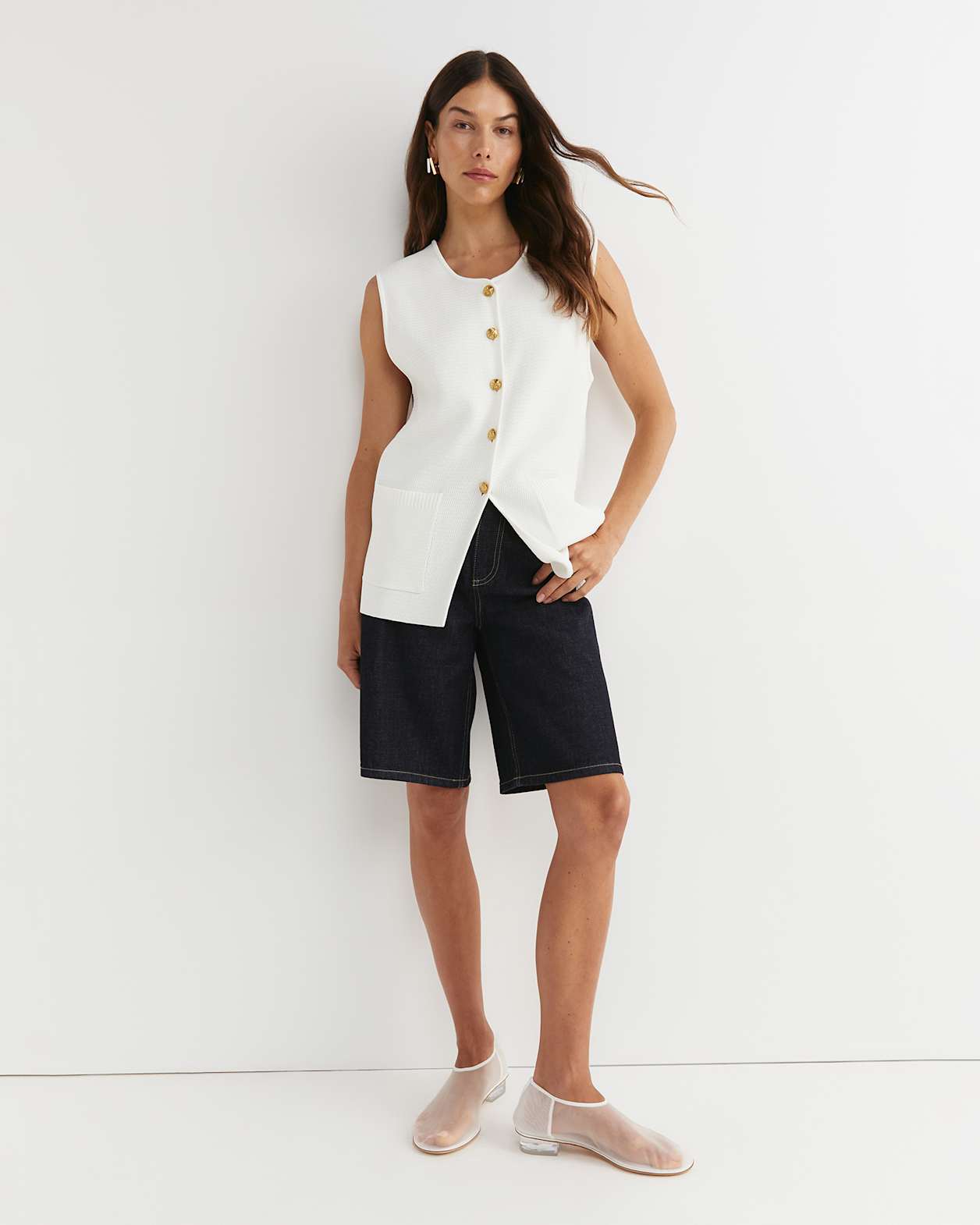 Maxine Milano Vest in MILK
