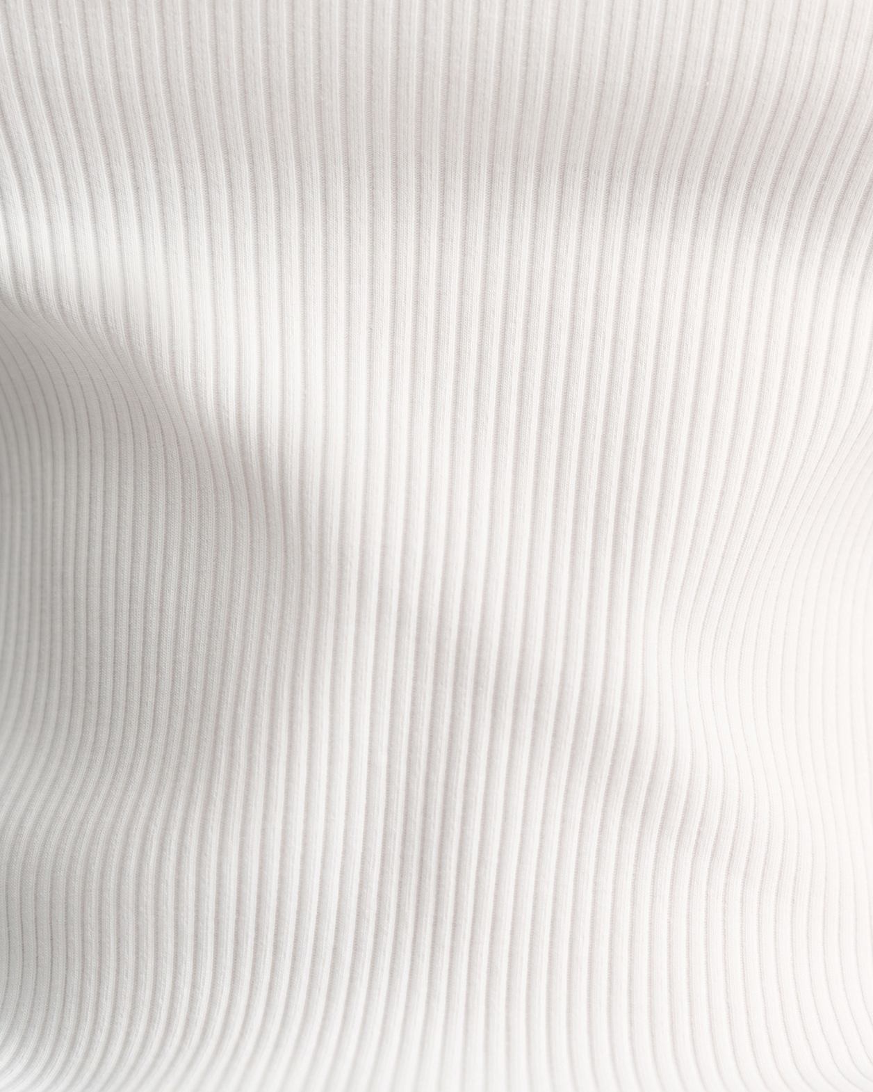 Allie Rib Henley Tee in WHITE