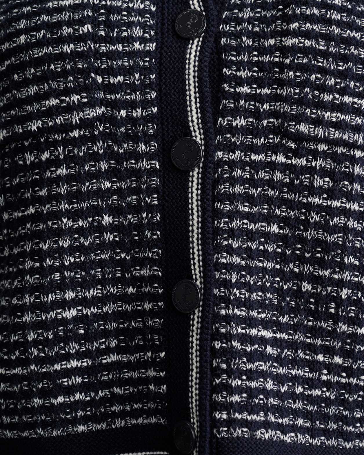 Wool Cotton Lady Jacket in NAVY/WHITE