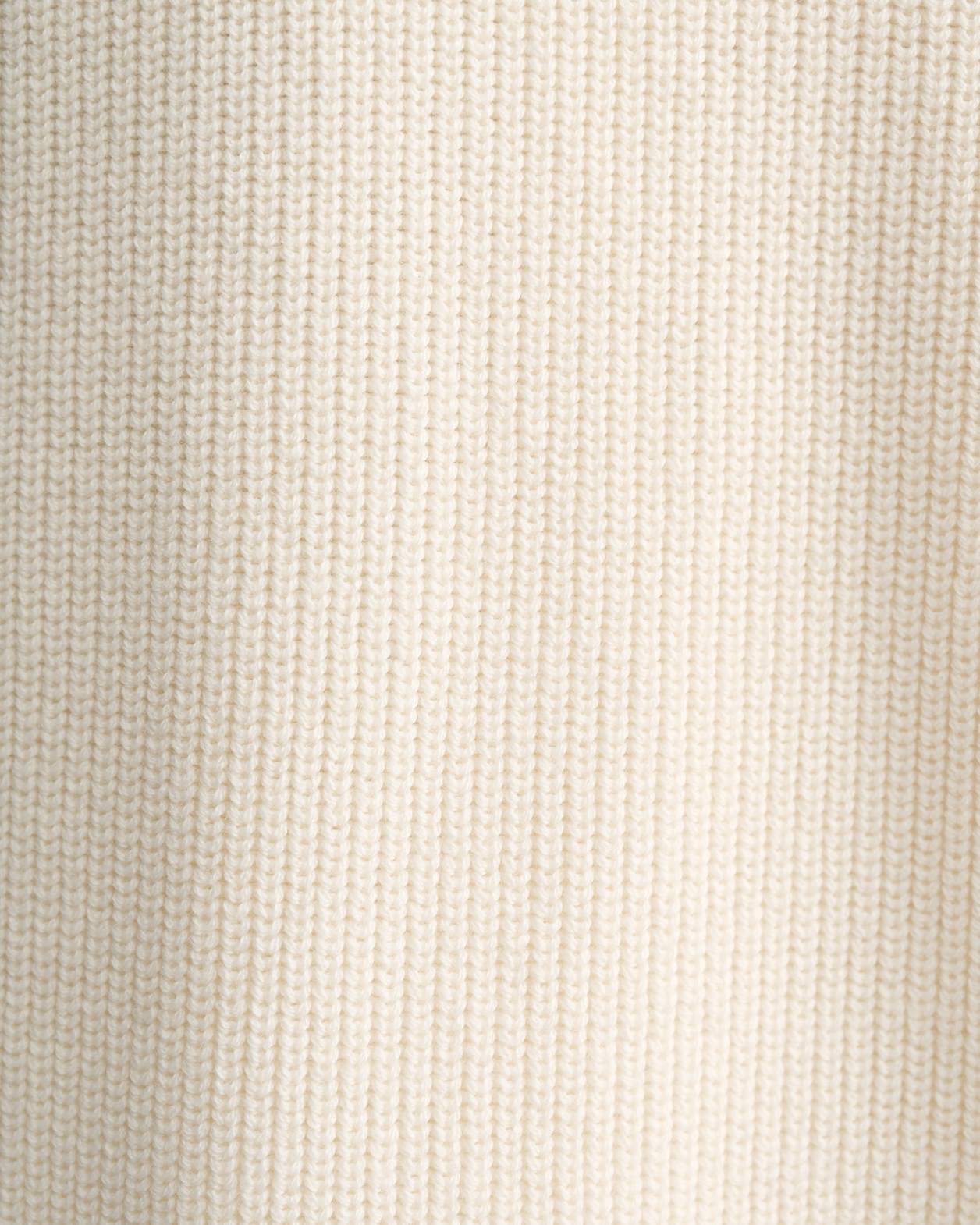 Wool Cotton Open Vest in WINTER WHITE
