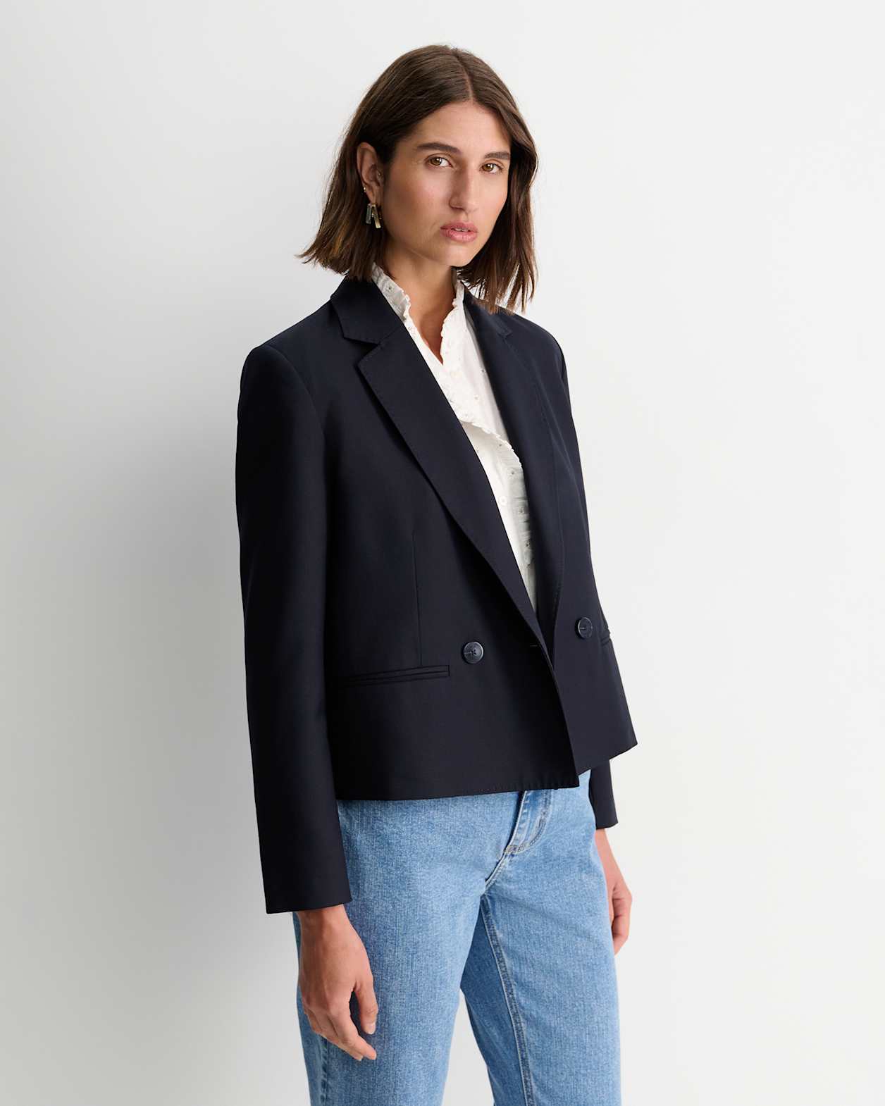 Wren Double Breasted Blazer in NAVY