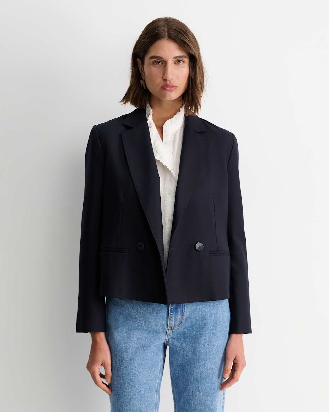 Wren Double Breasted Blazer in NAVY